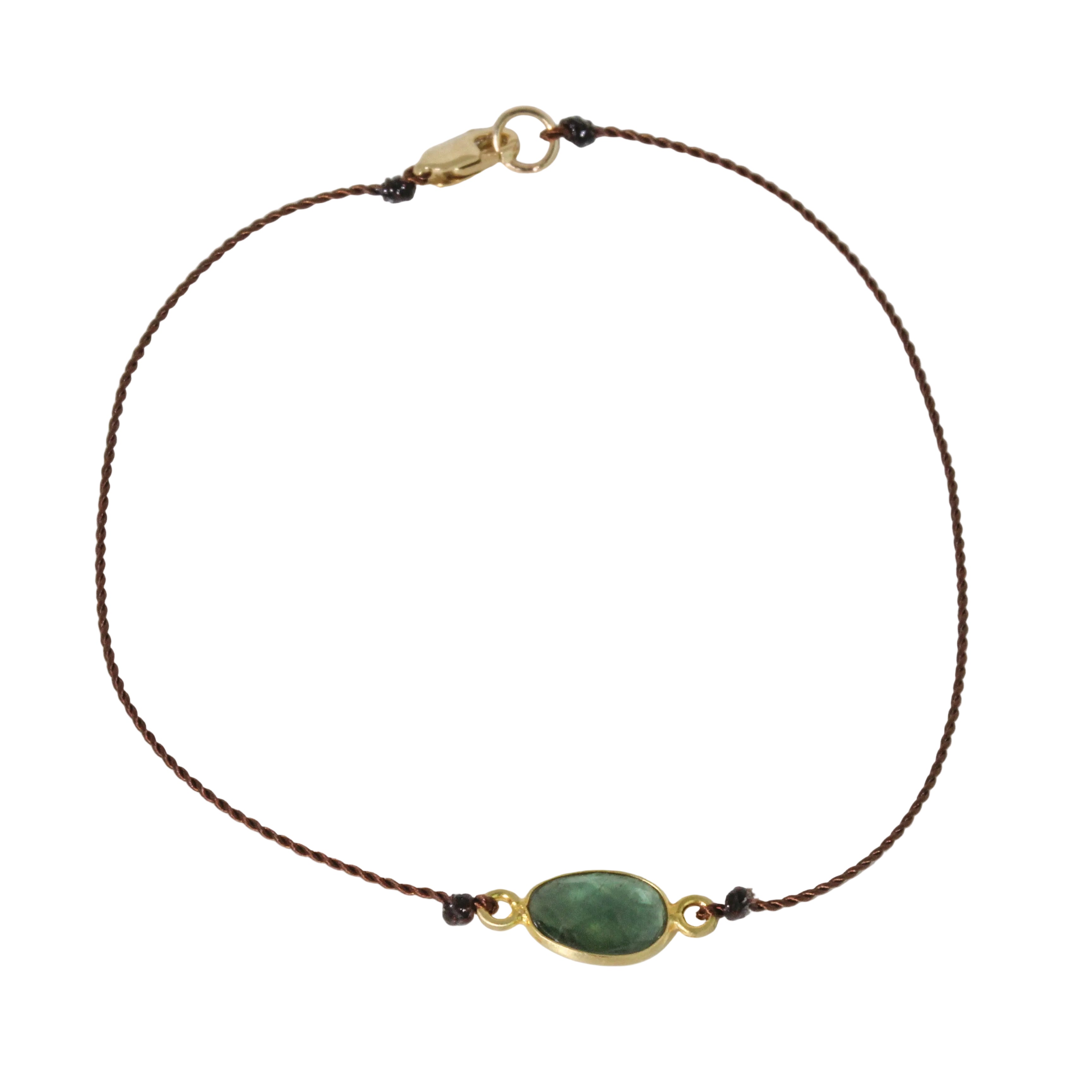 Green Sapphire Bezel Bracelet