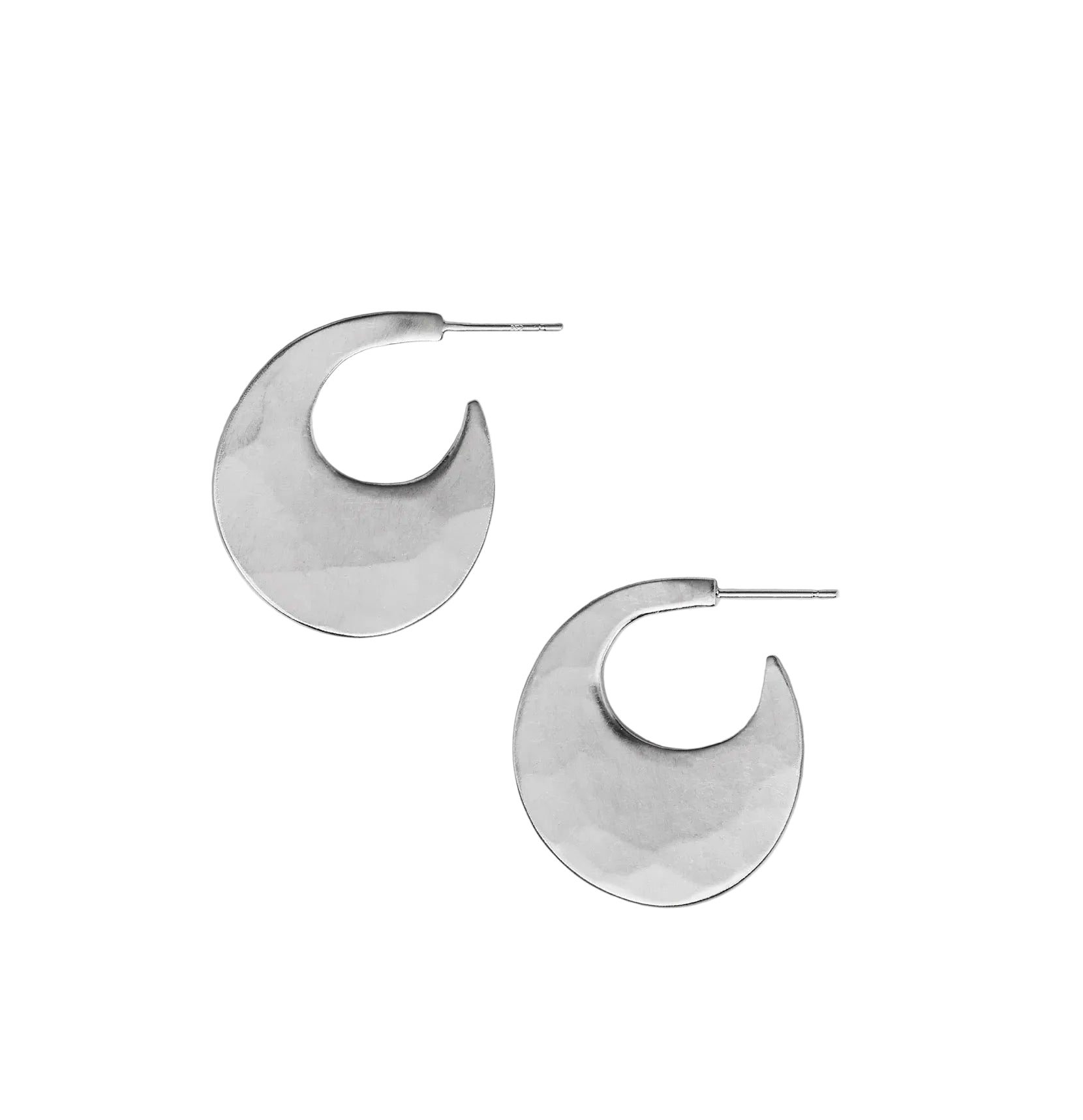 Medium Moon Hoop Earrings