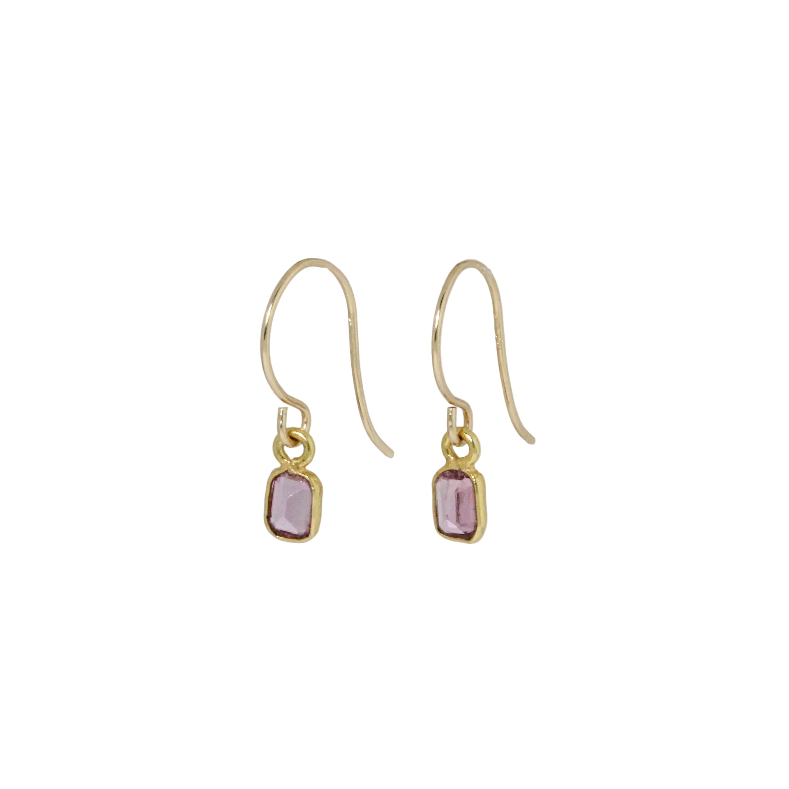 Super Mini Pink Sapphire Earrings