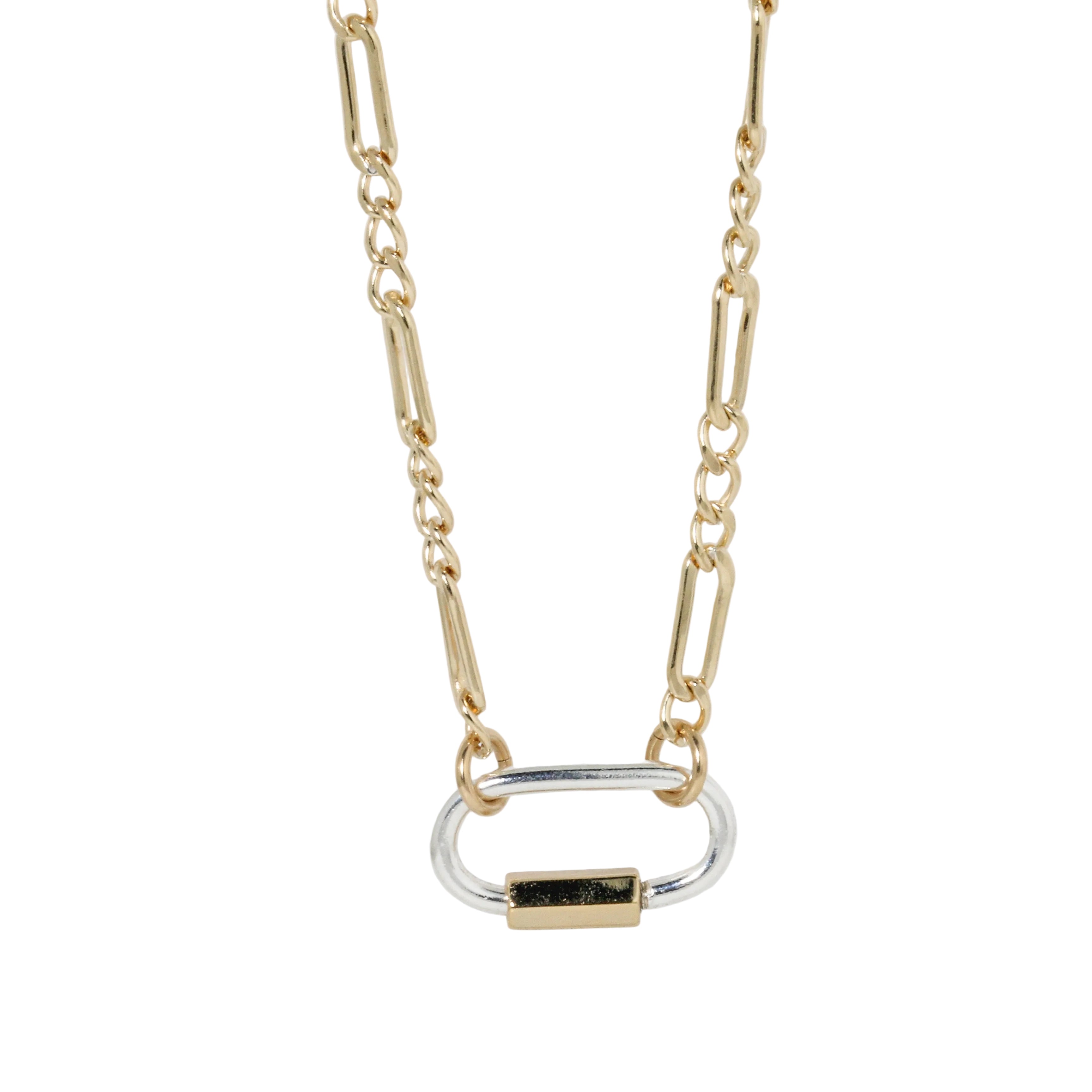 Figaro Carabiner Chain Necklace
