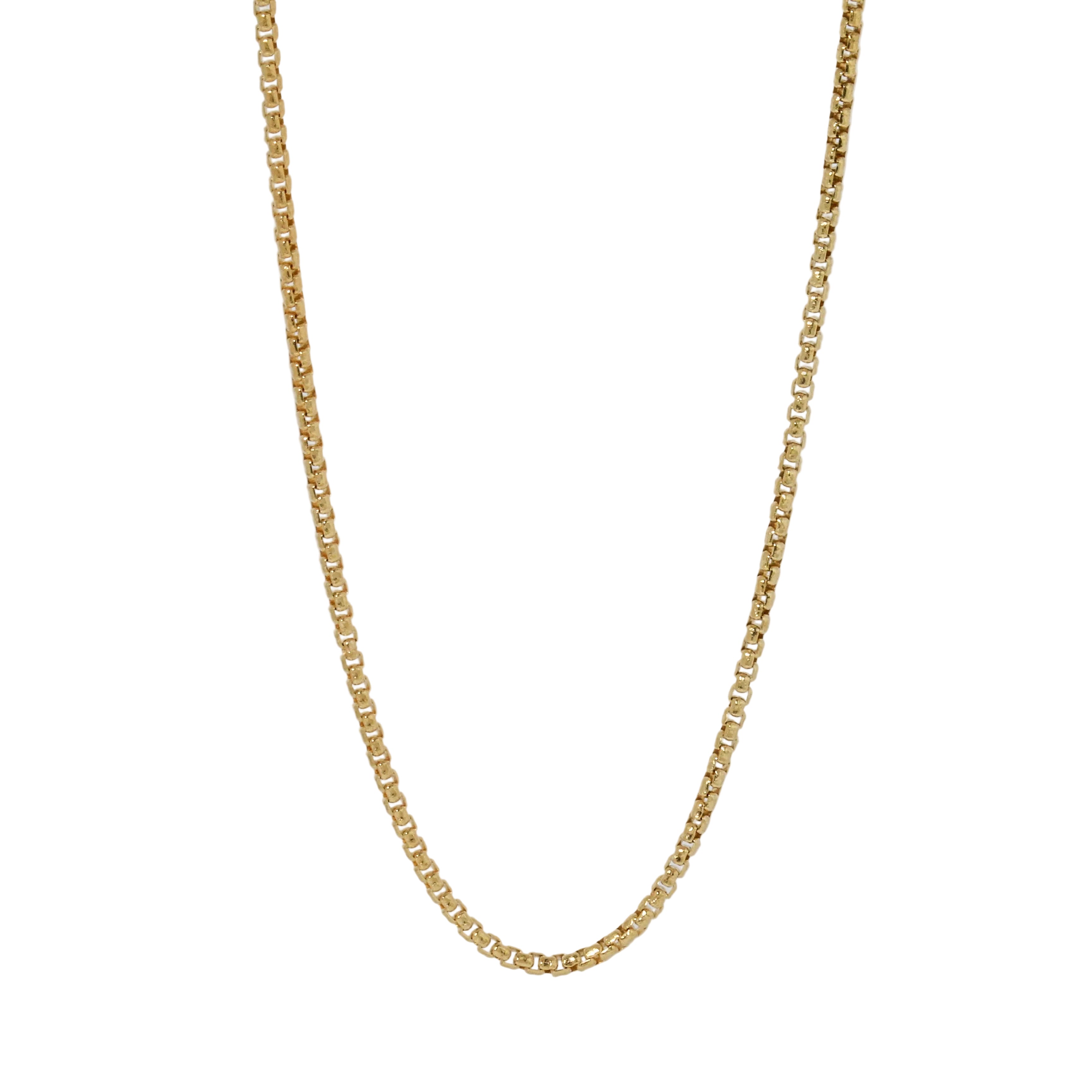 2.7mm Rounded Box Gold-Filled Chain