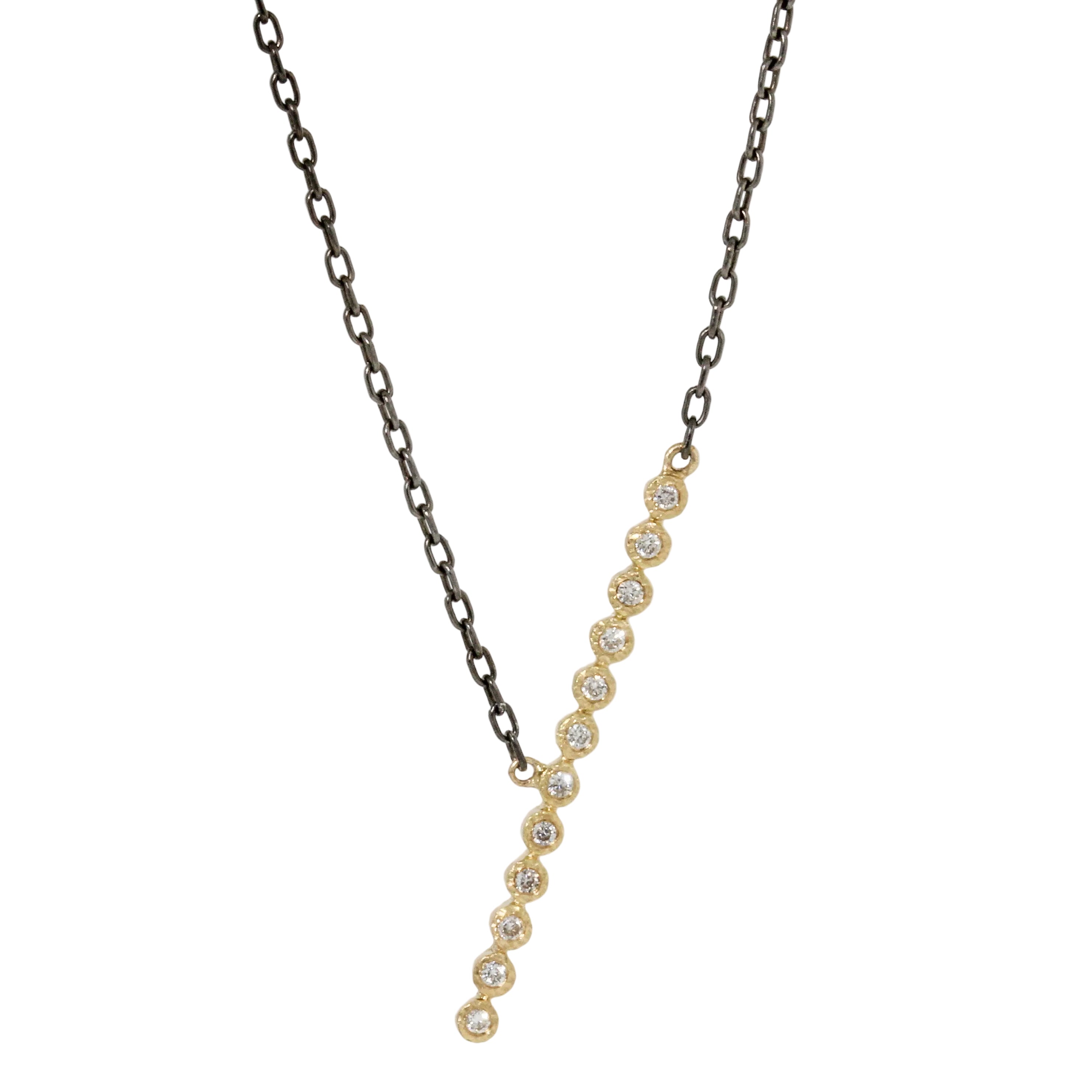 12 Bezel Lean Necklace