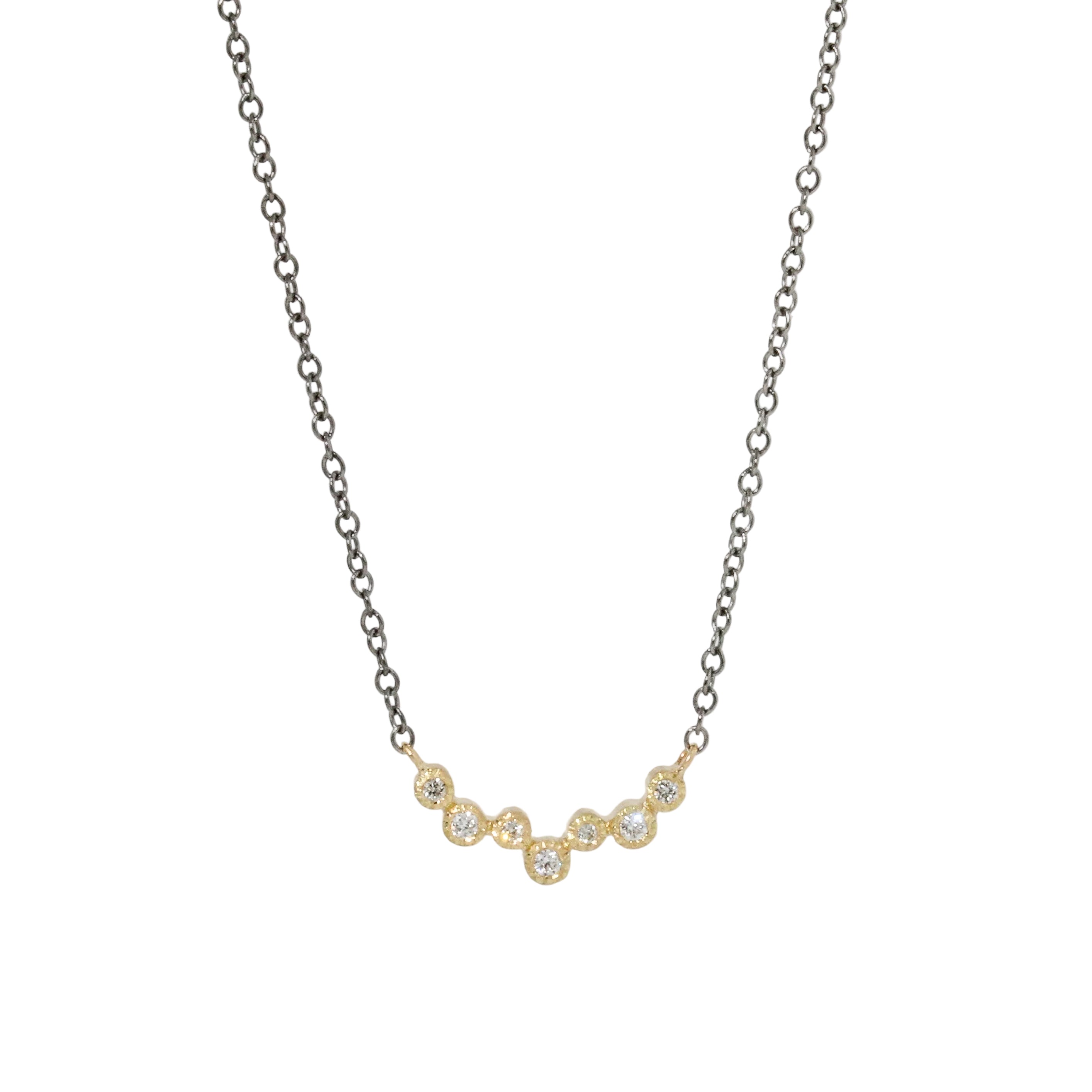 7 Bezel Curve Necklace