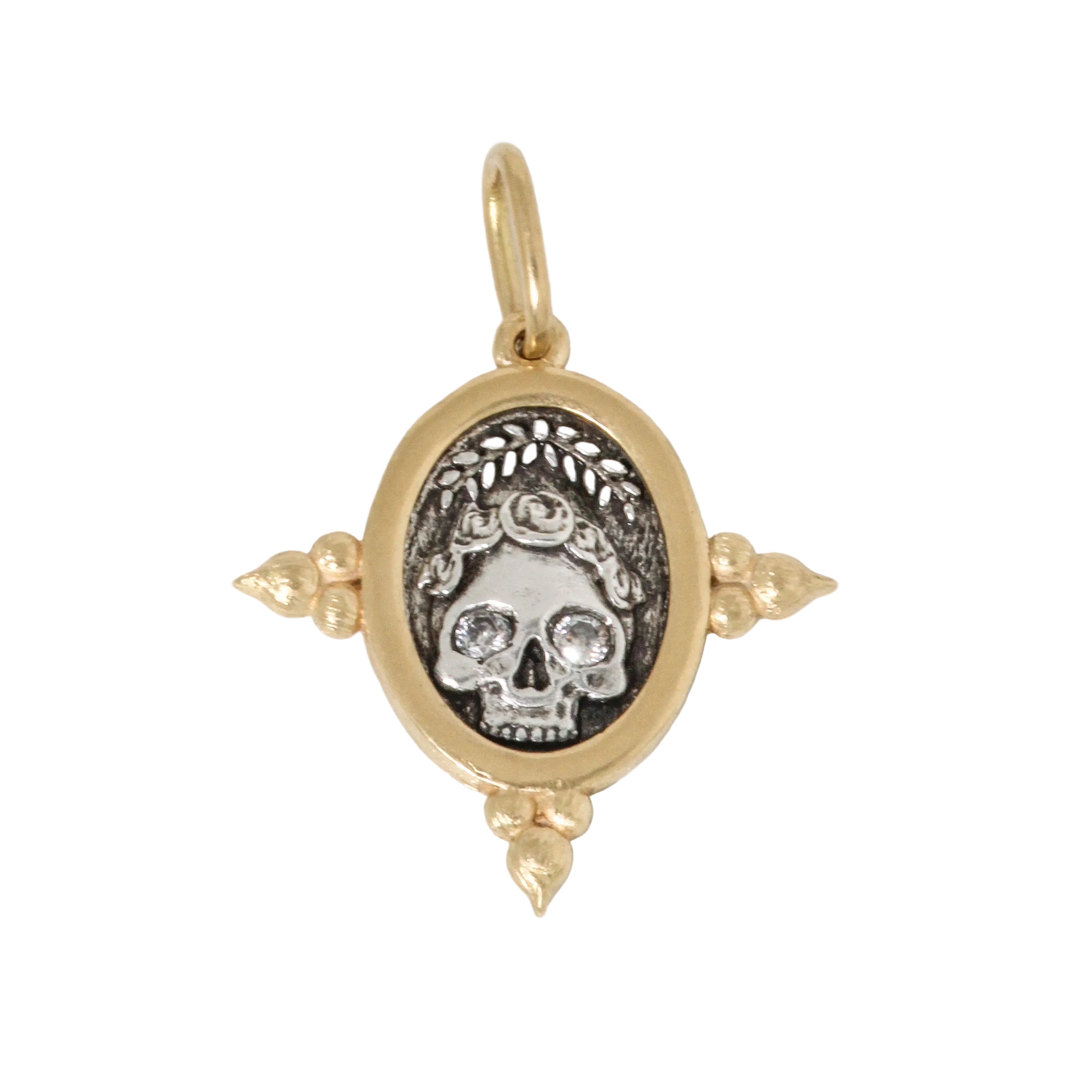 Diamond WTF Skull Charm