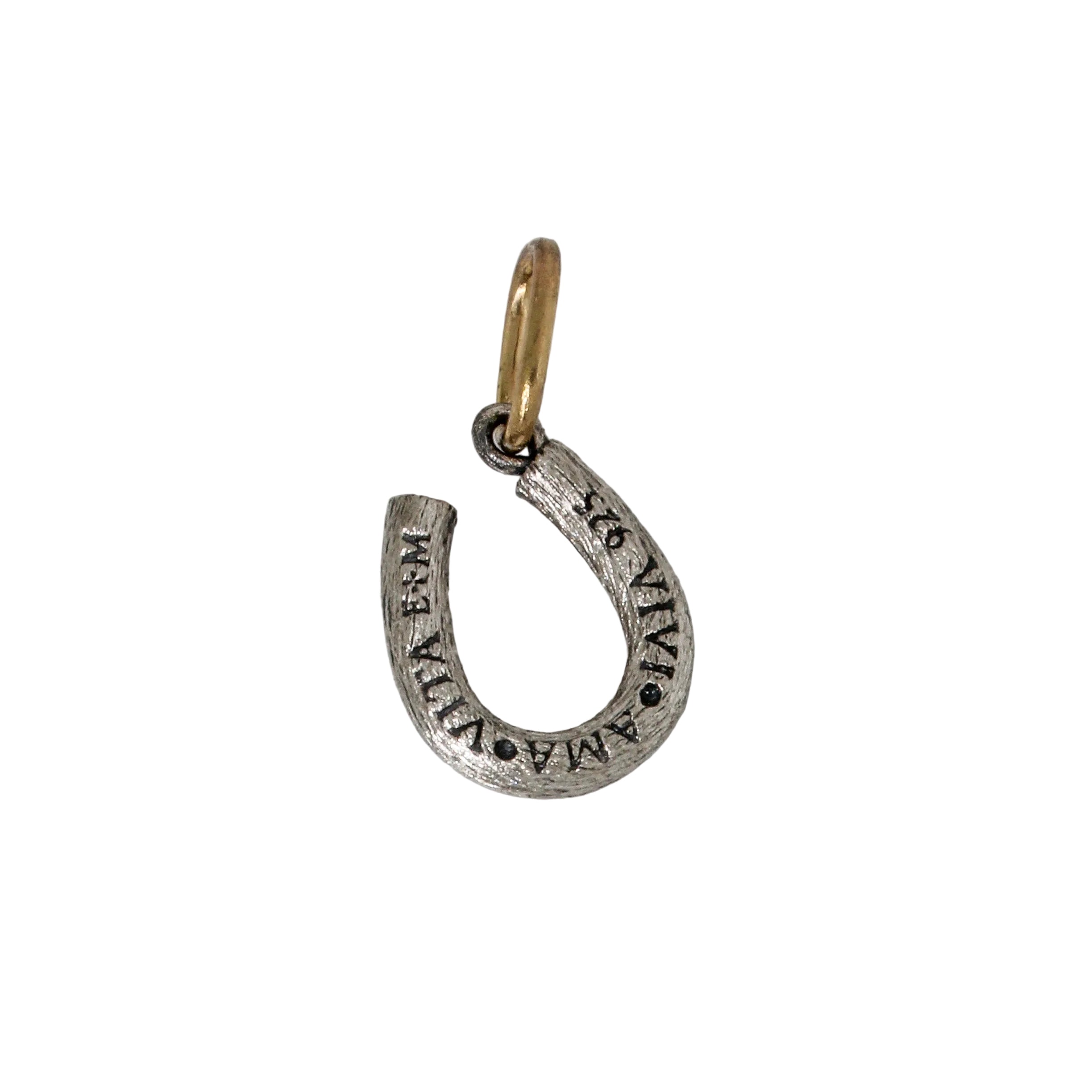 Small Diamond Horseshoe Charm