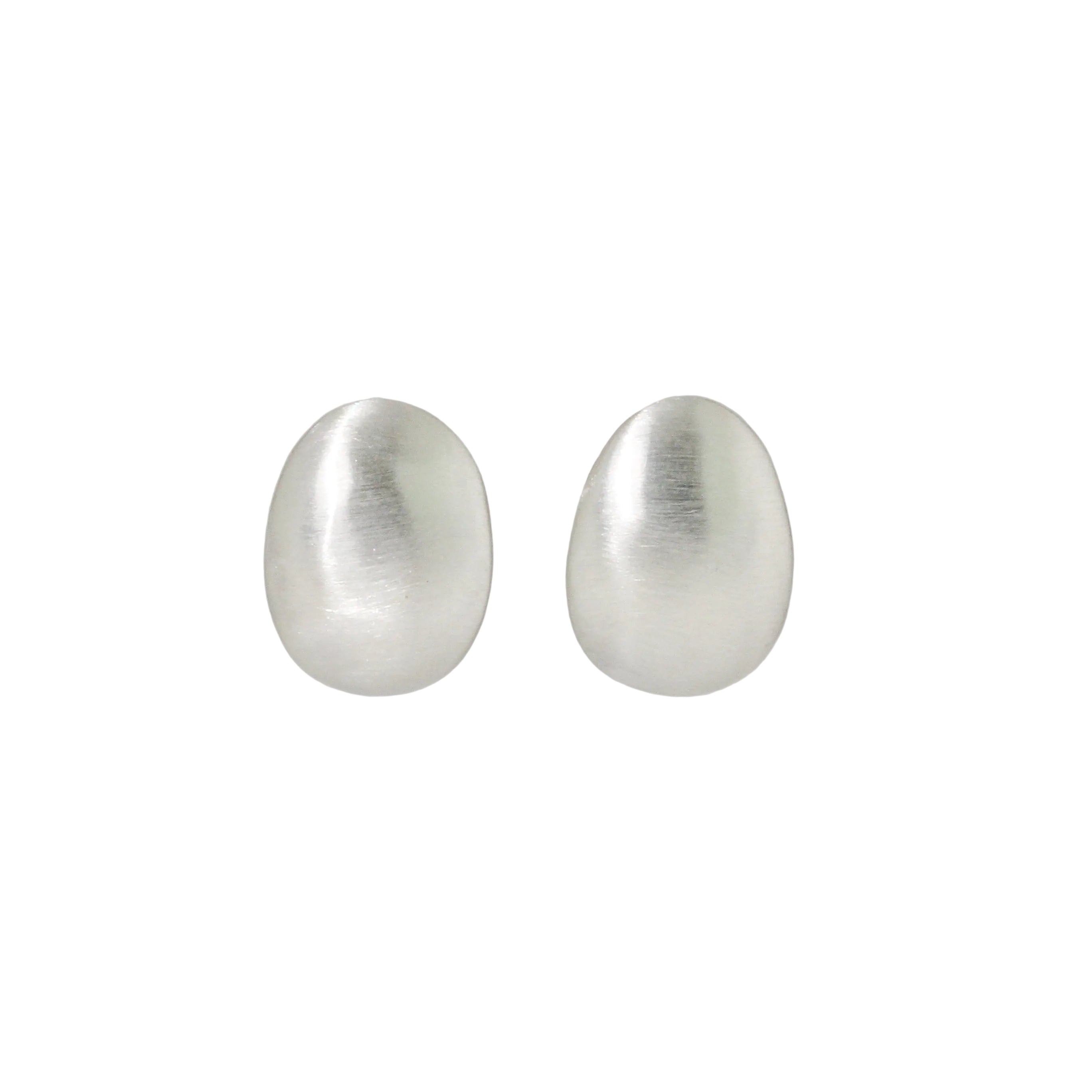 Domed Silver Post Earrings