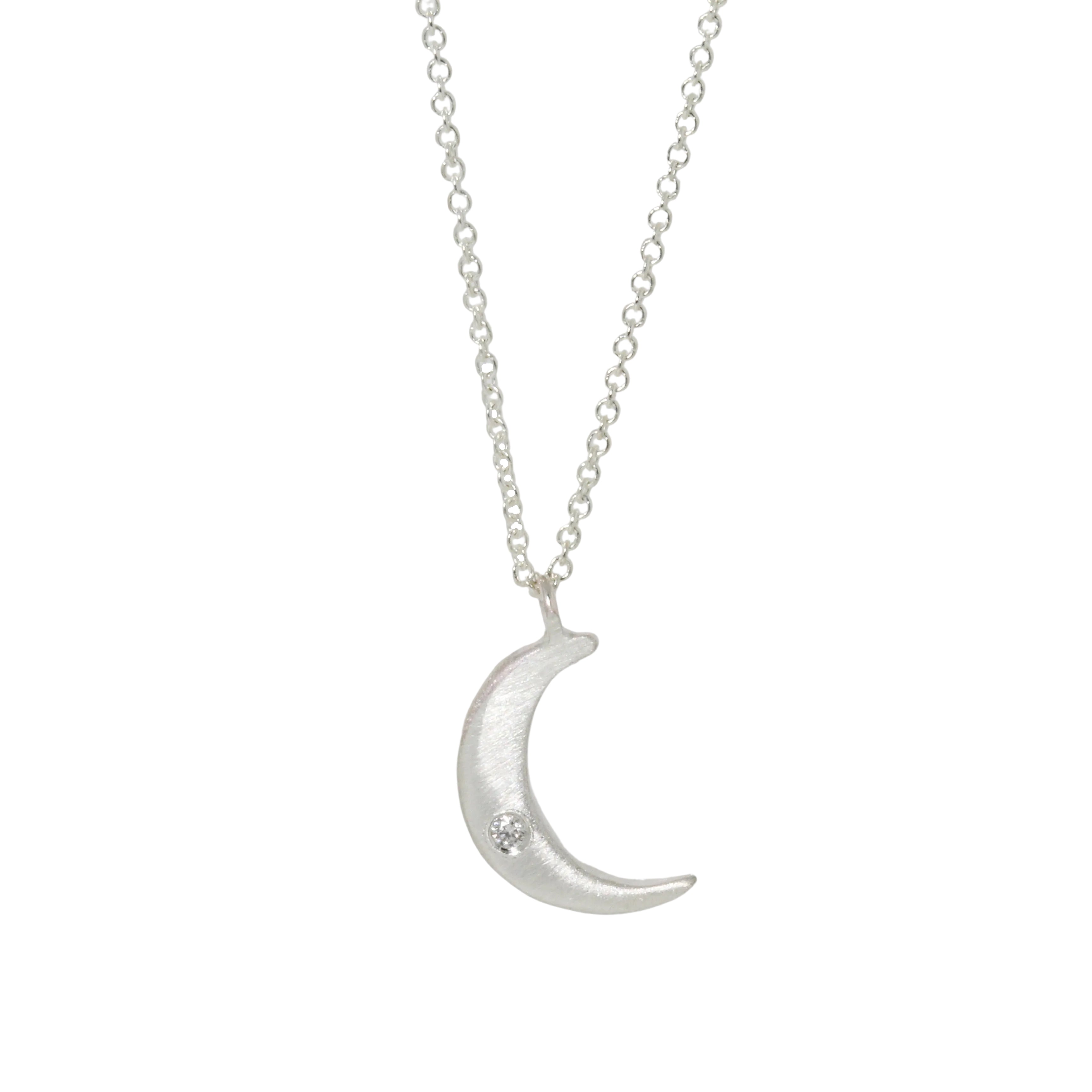 Diamond Moon Necklace
