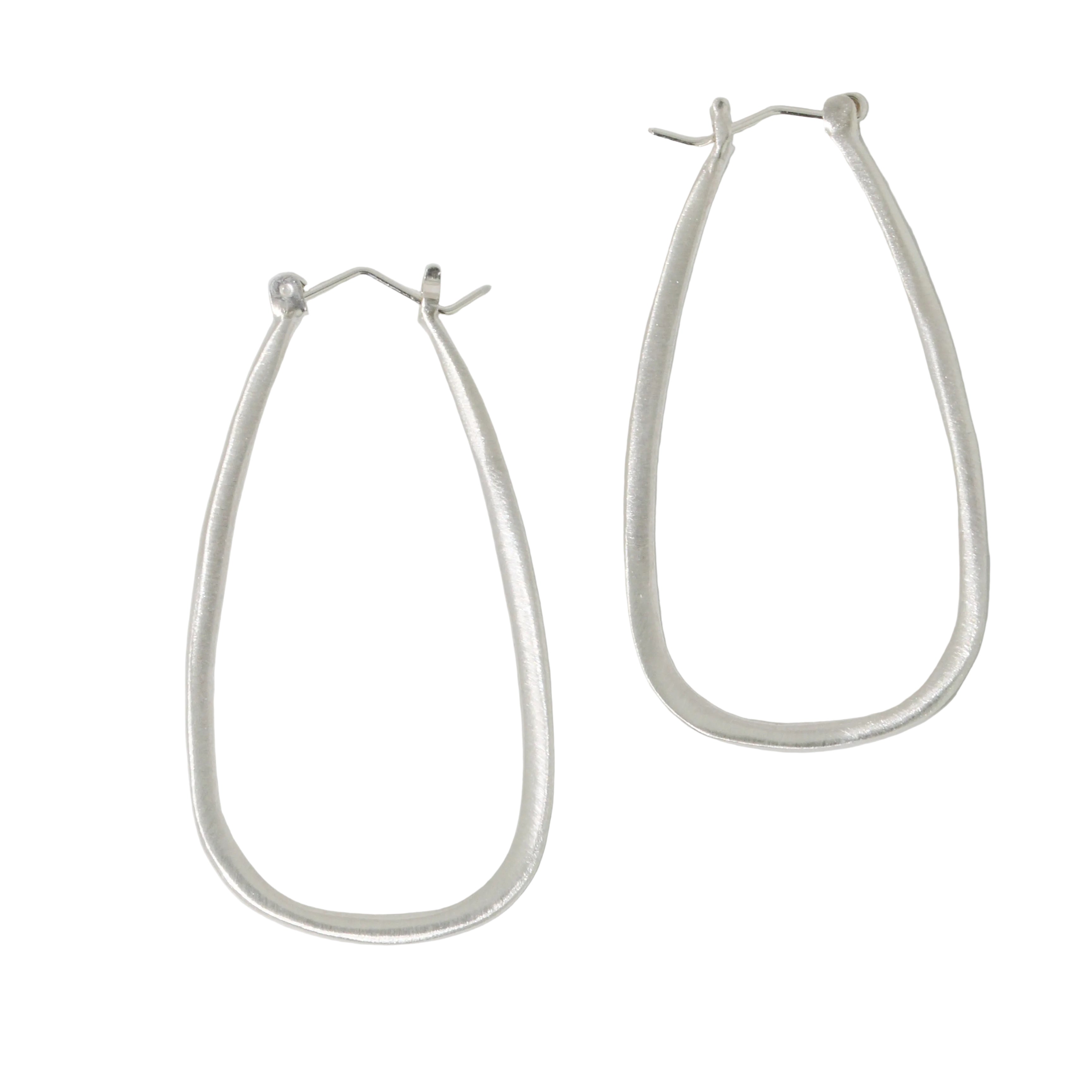 Large Open Tear Hoop Earrings
