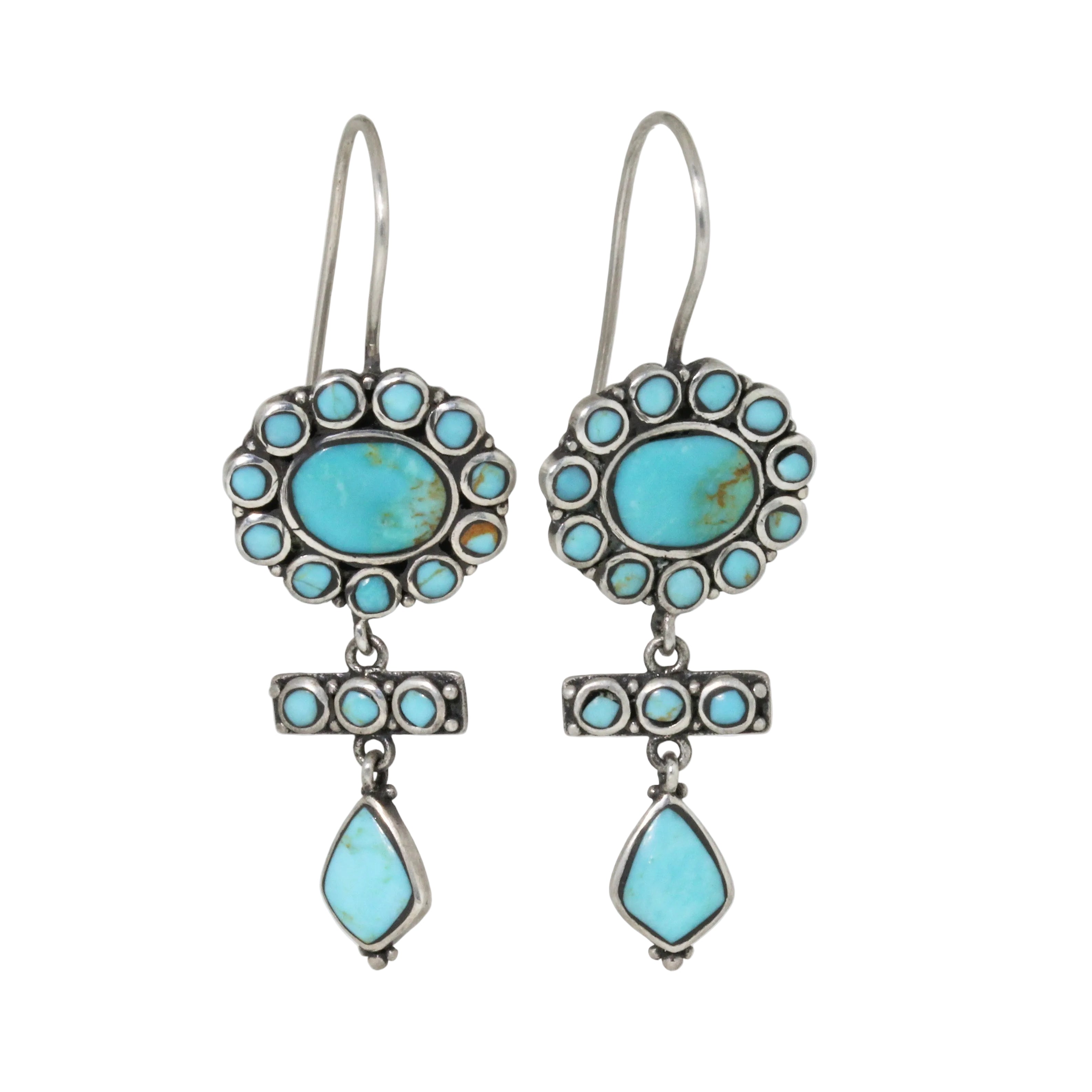 Turquoise Blooming Earrings