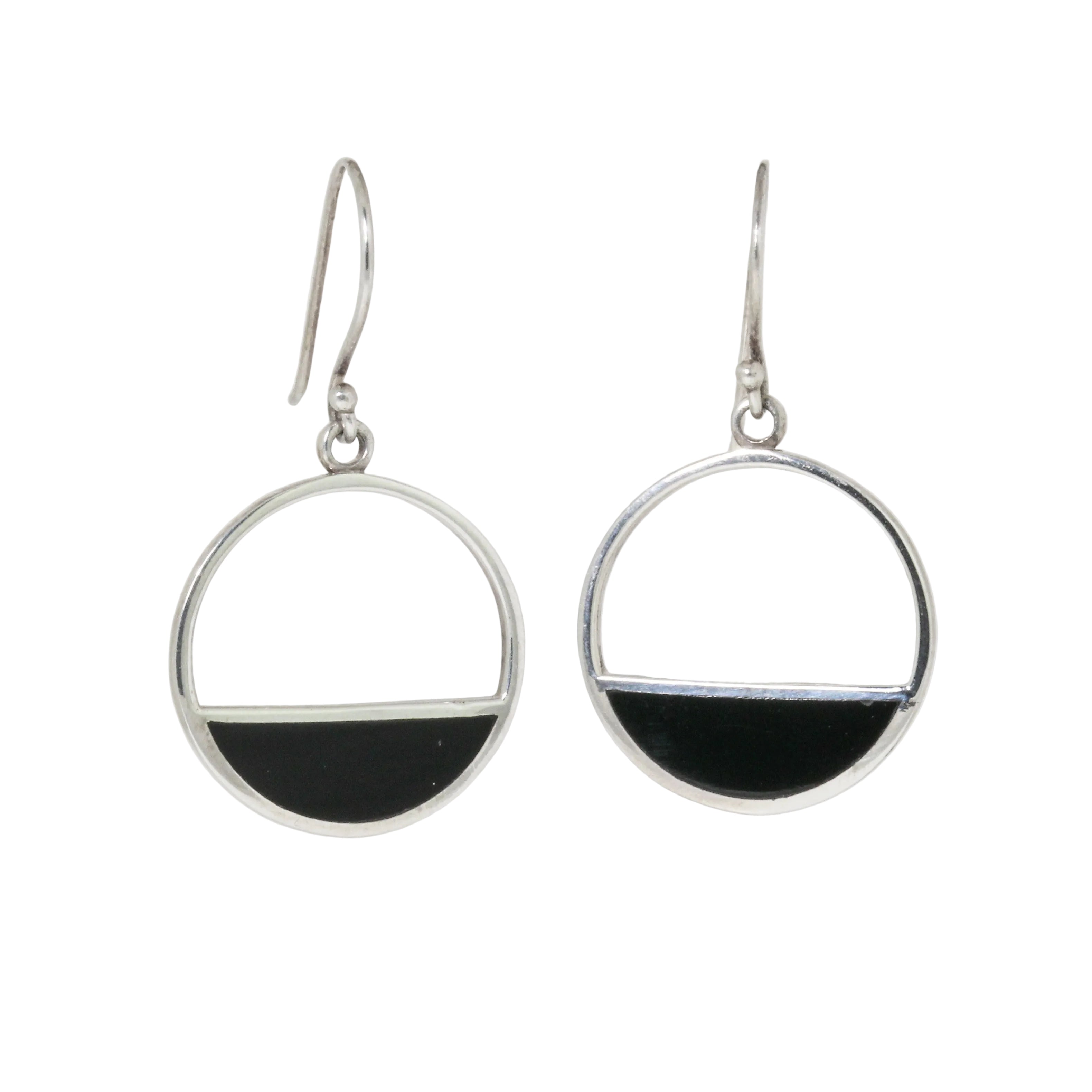 Black Onyx Eclipse Earrings