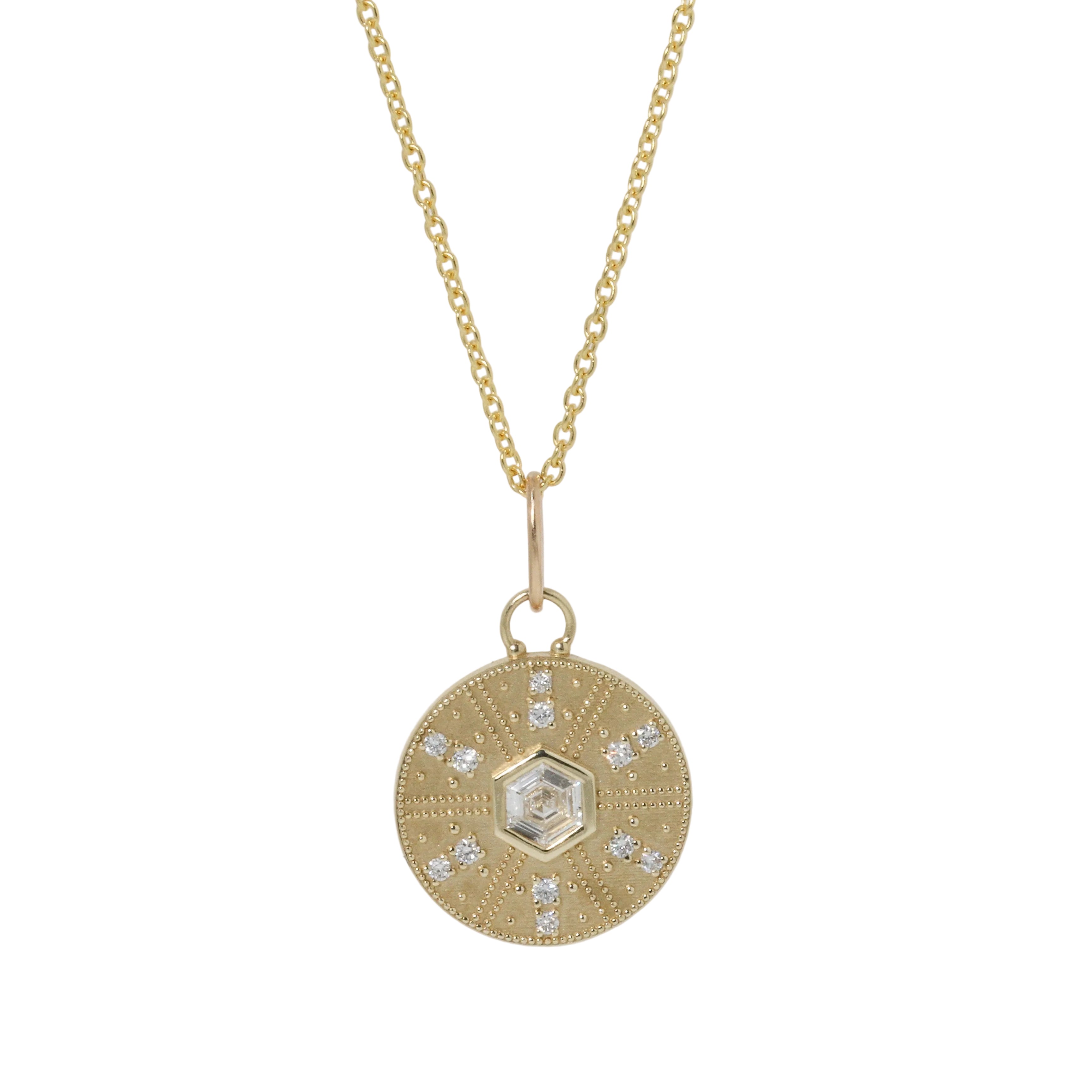 10k Luxe Raya Hex Diamond Necklace