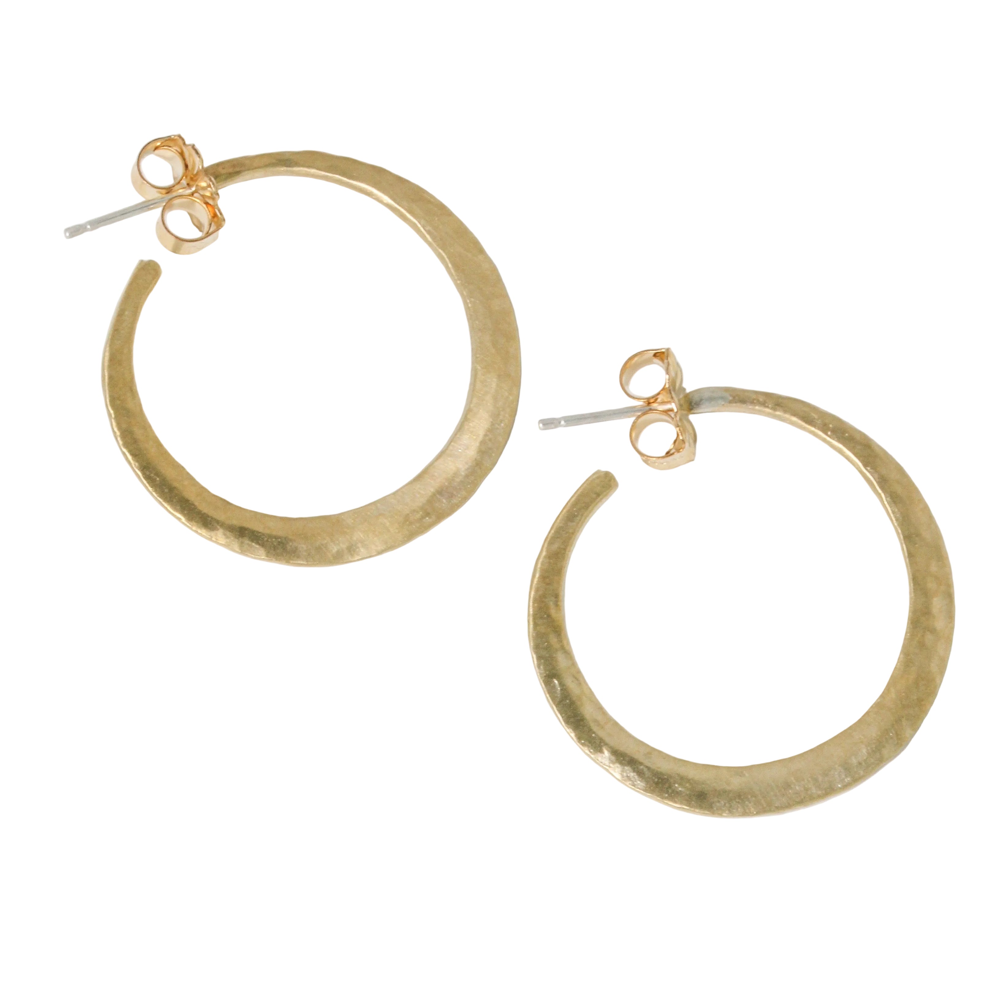 Small Amaya Hammered Hoops