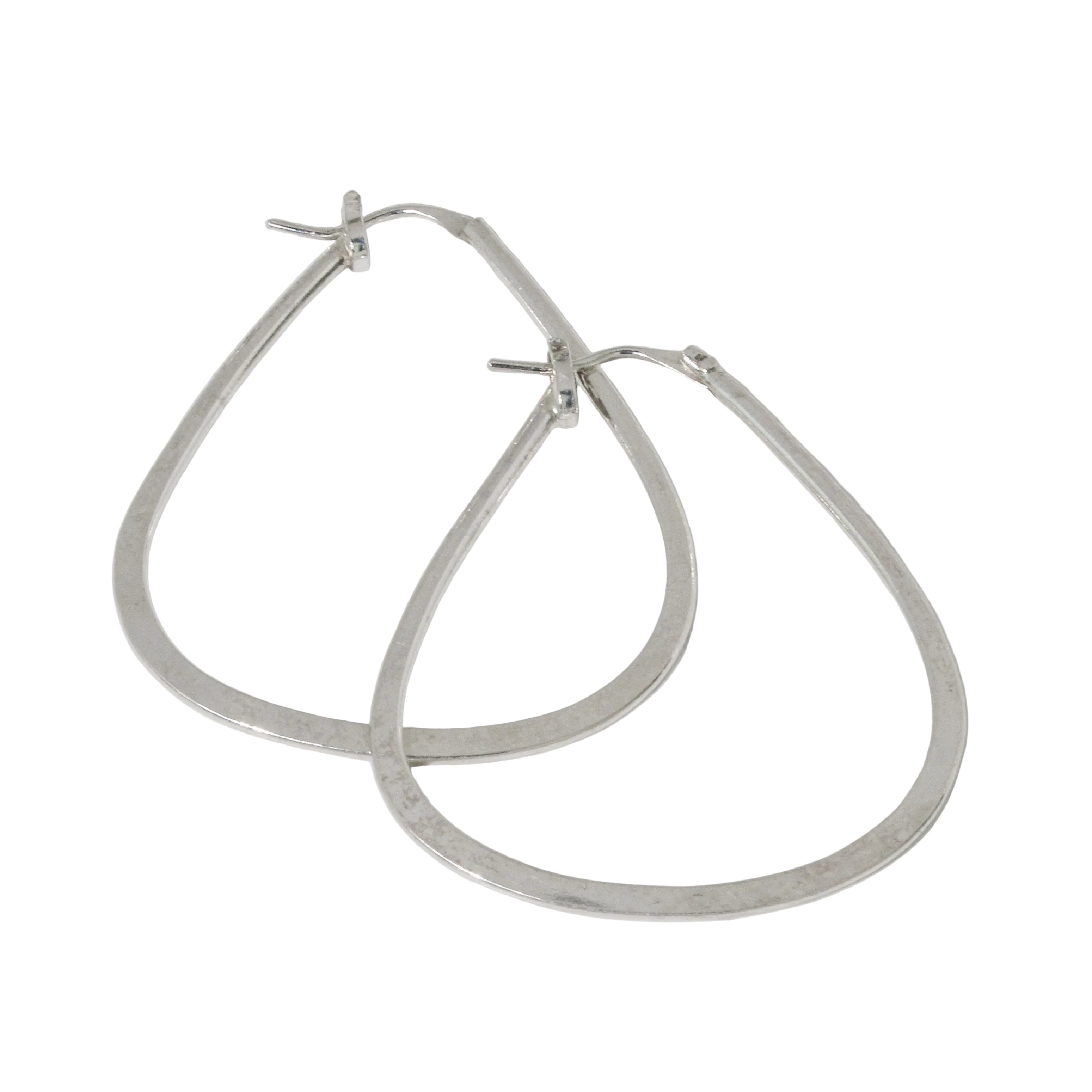Small Silver Shadow Hoops