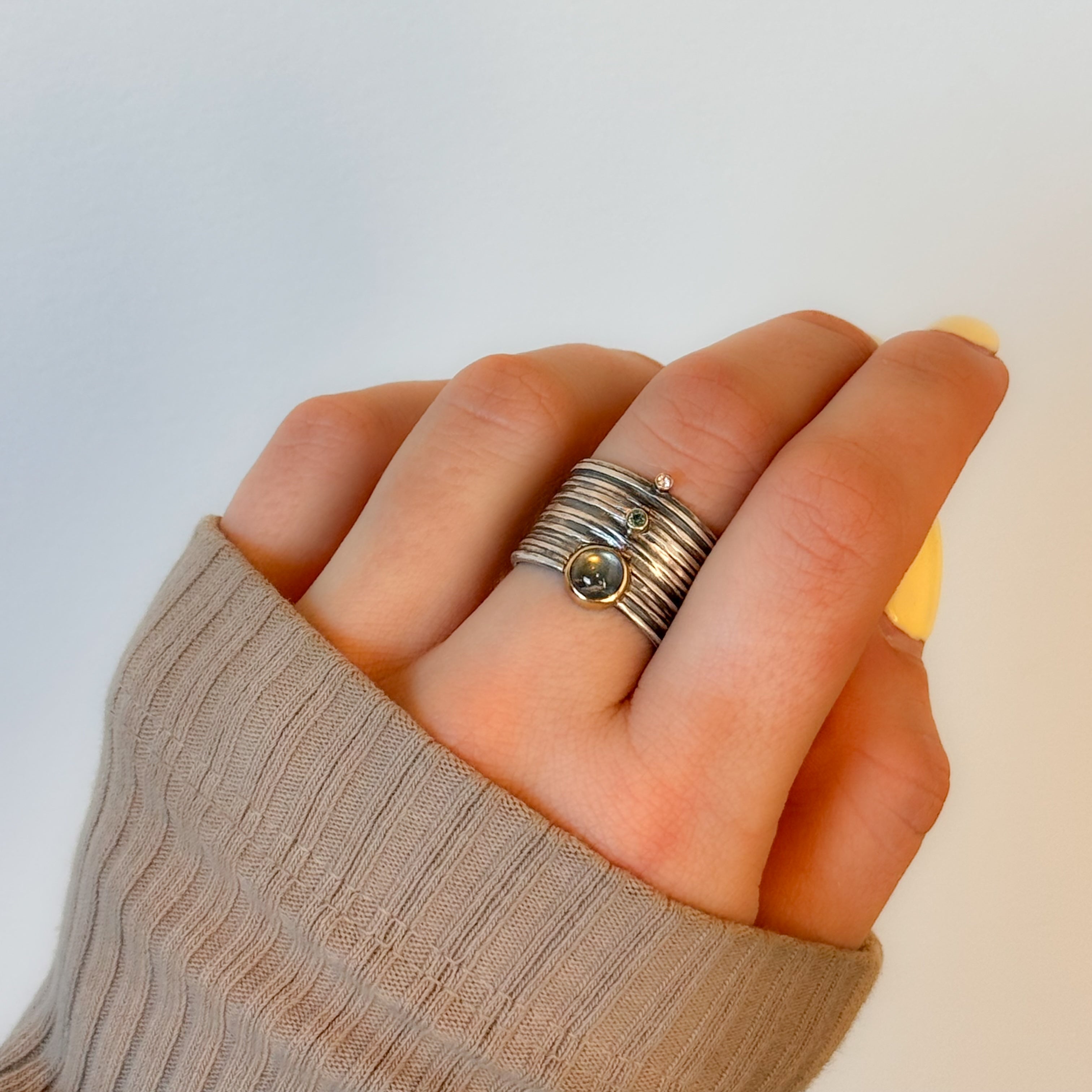 Wide Trio Band Ring