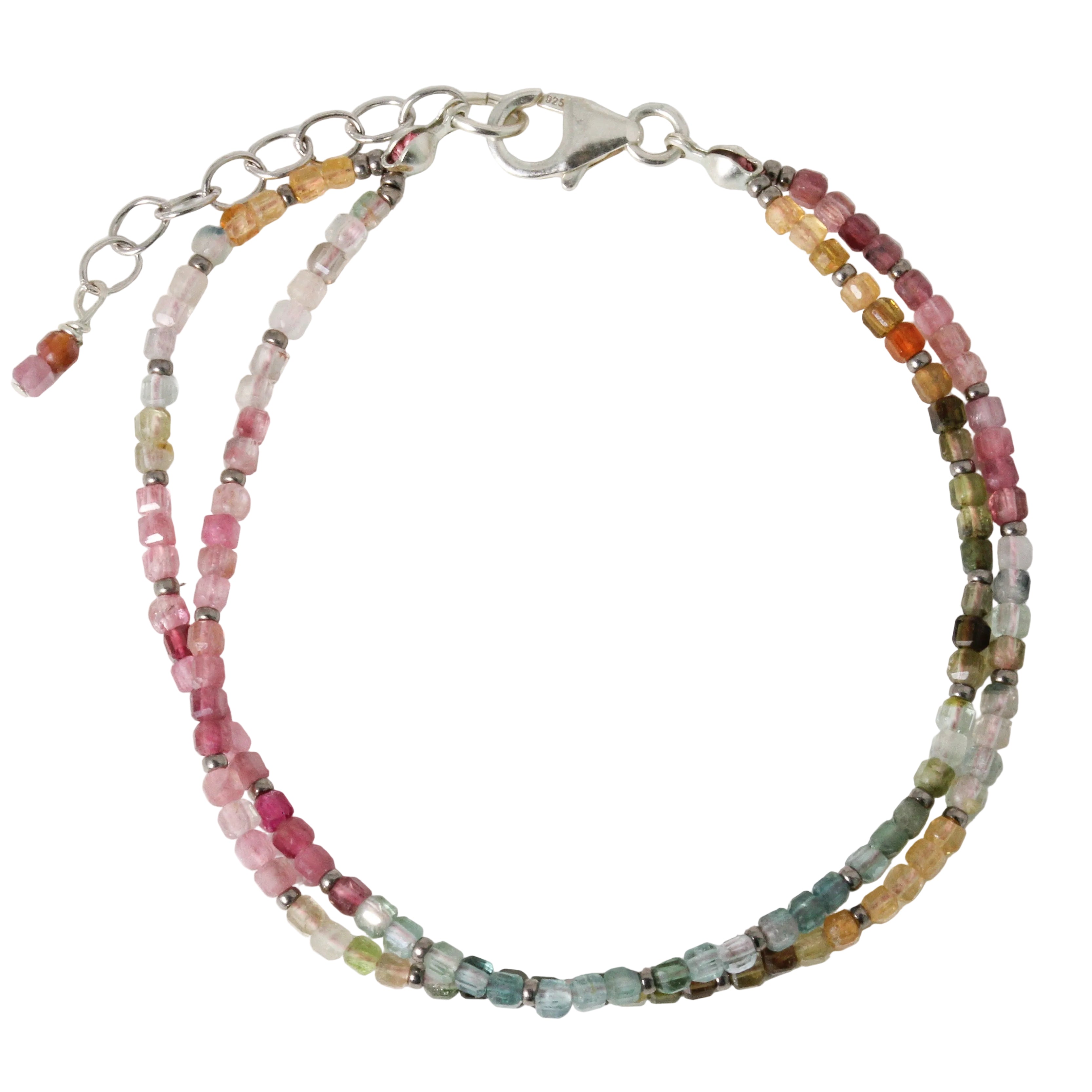 Double Watermelon Tourmaline Bracelet