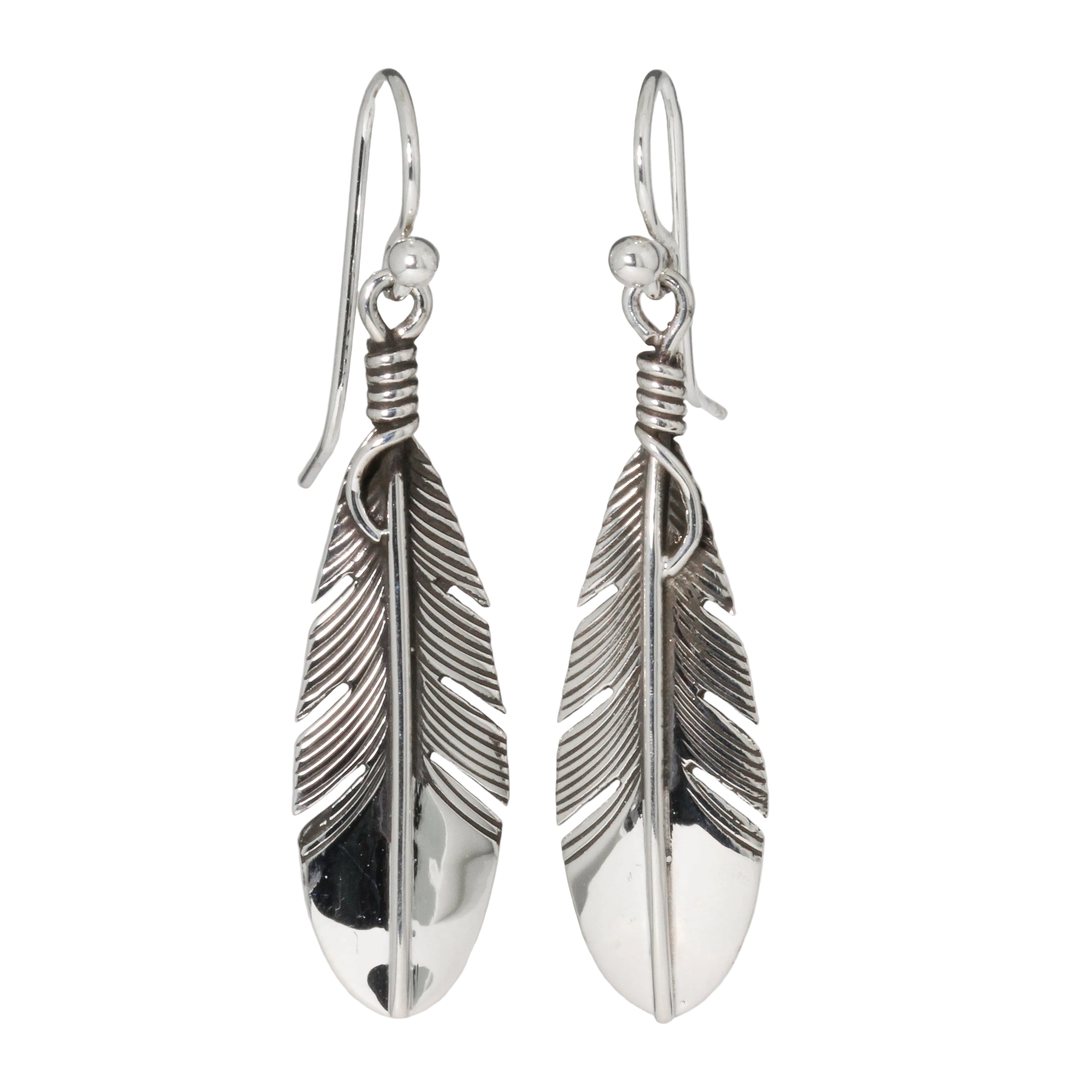 Small Tapered Feather Earrings