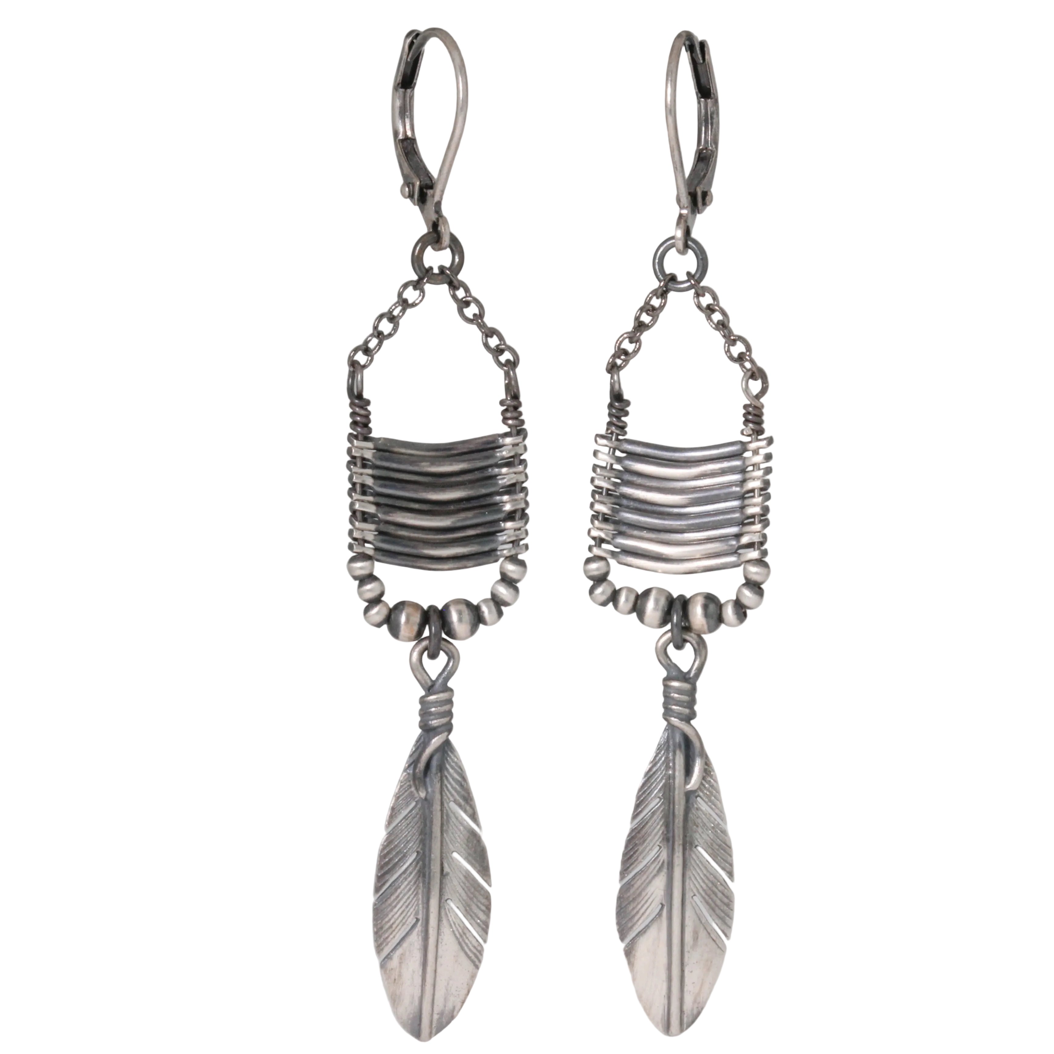 Feather Dangle Earrings