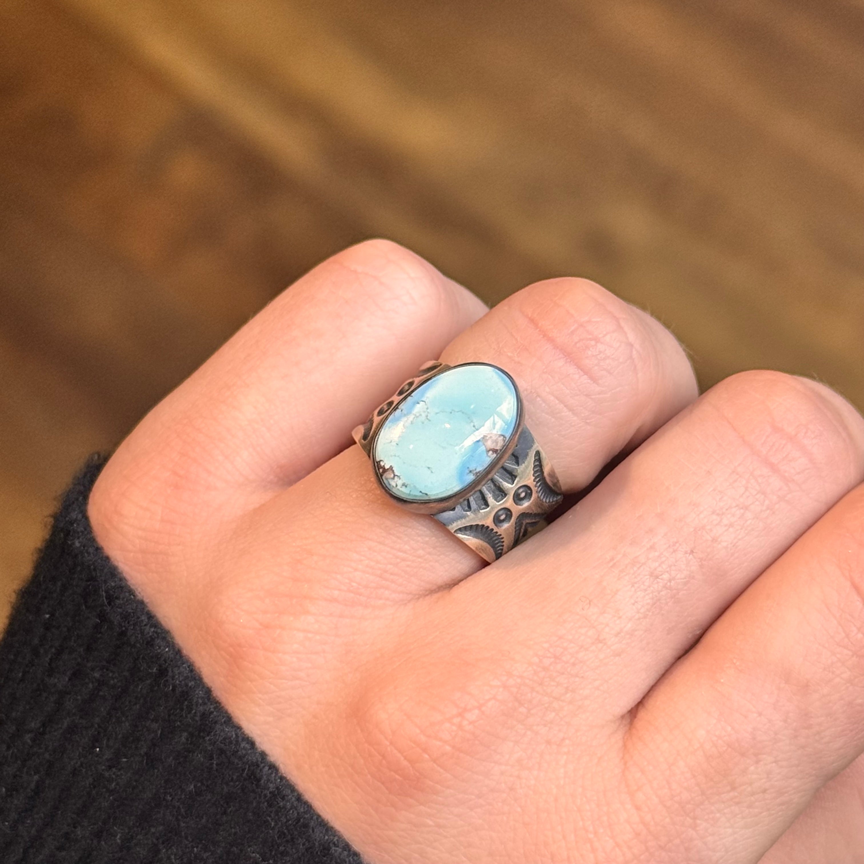 Golden Hills Turquoise Tapered Ring