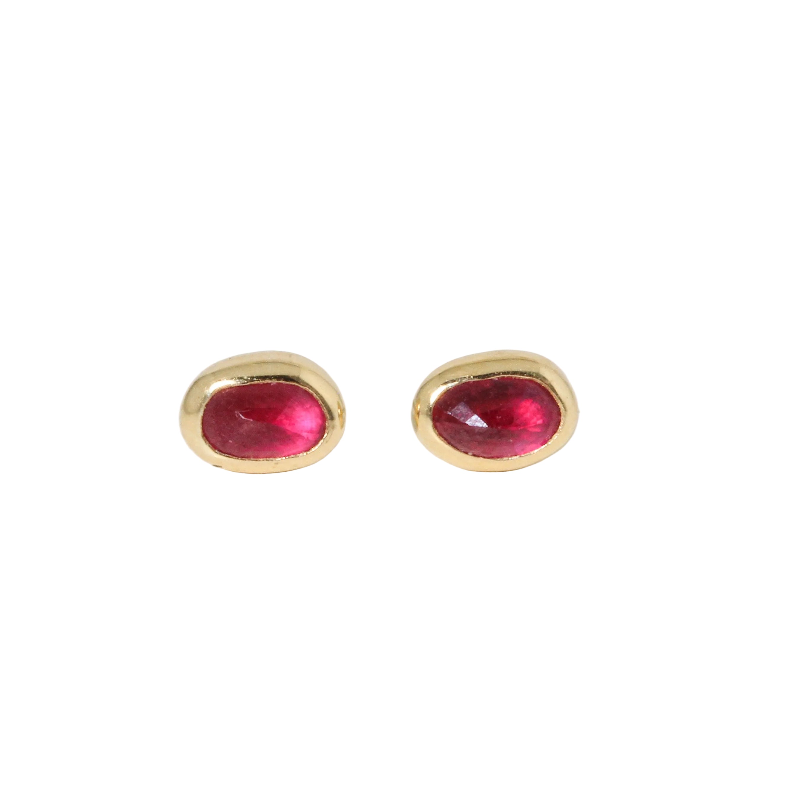 Ruby Screw Back Stud Earrings