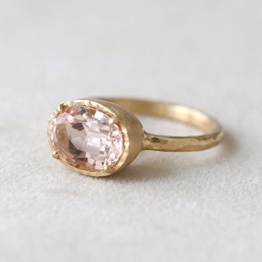 Morganite Solitaire Ring