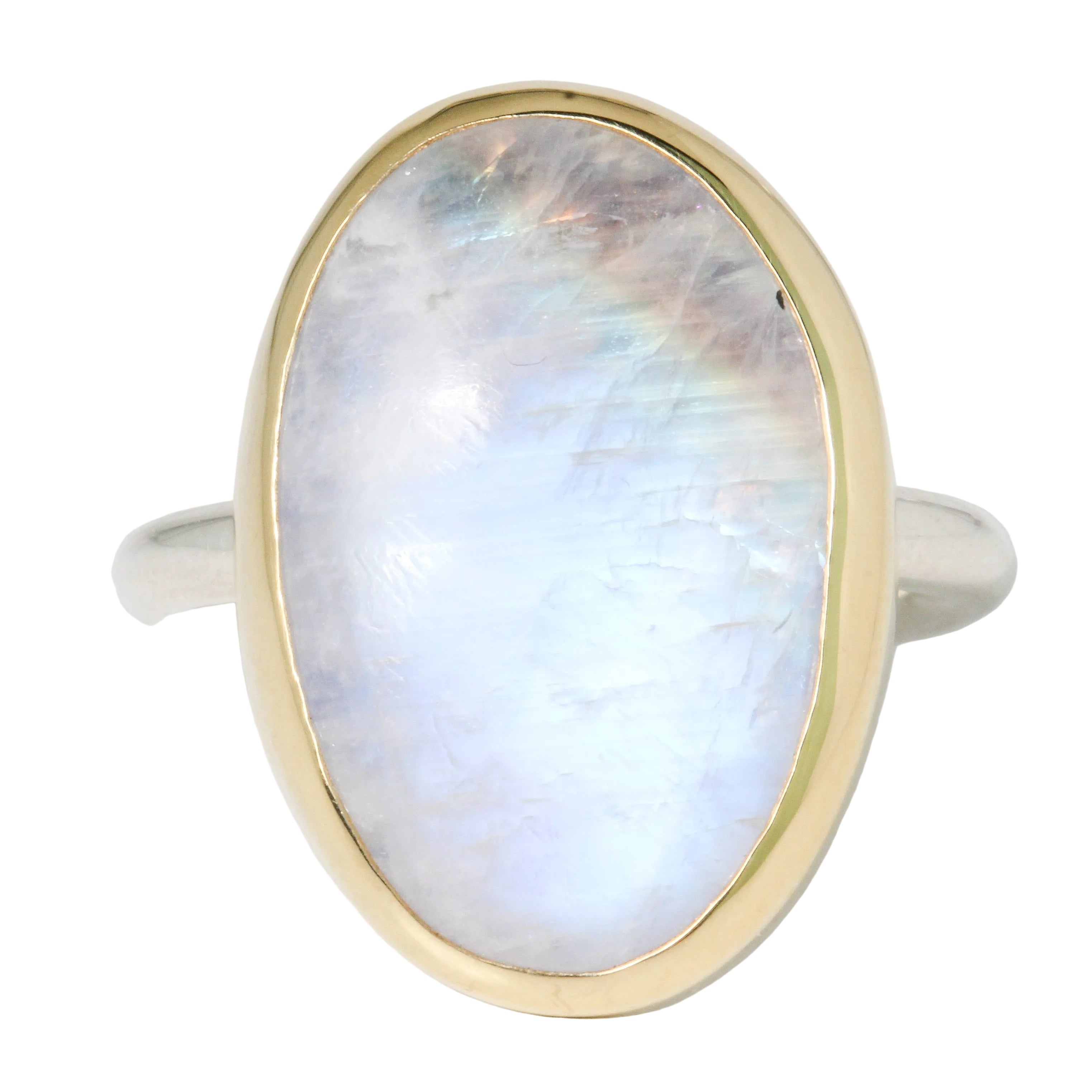 Rainbow Moonstone Ring