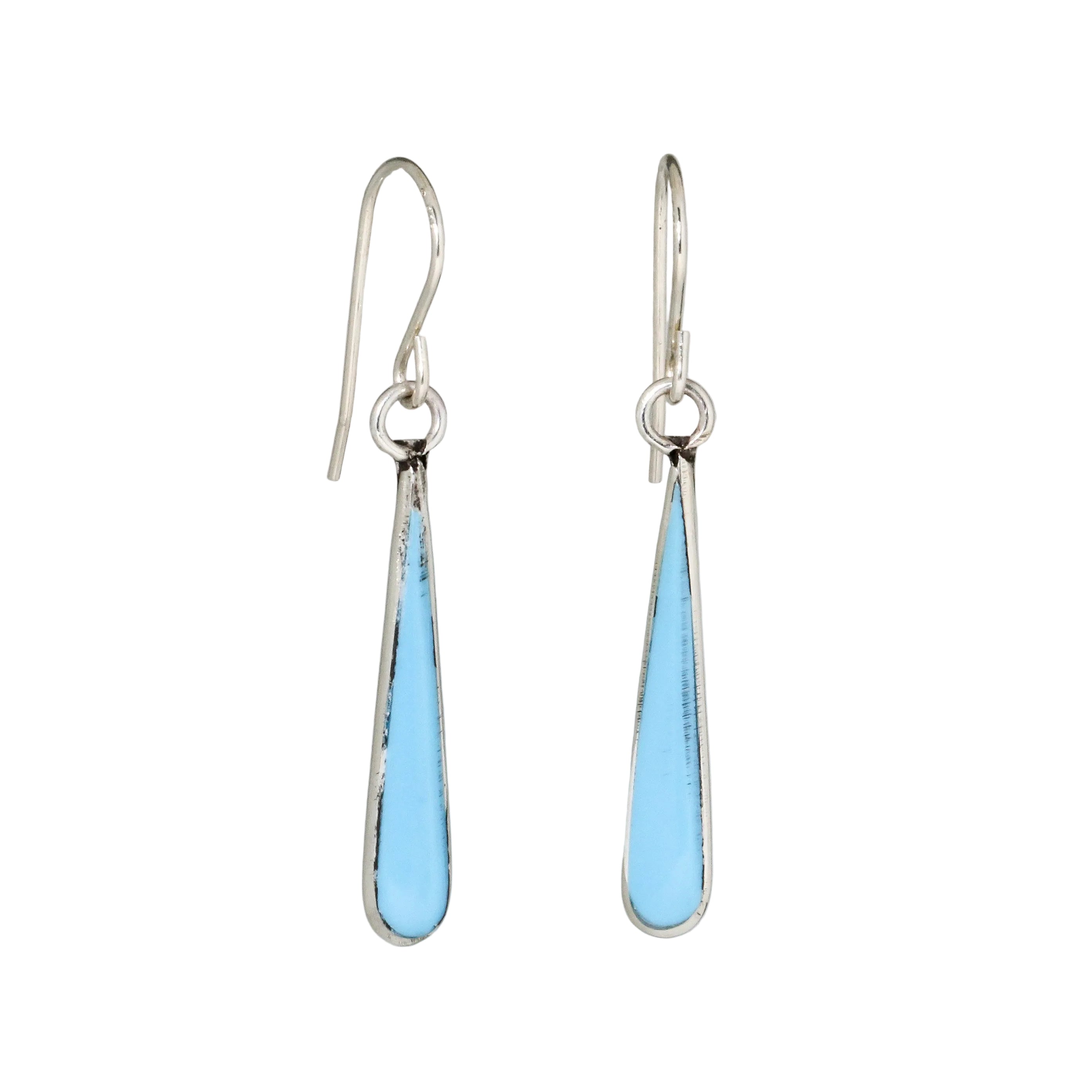 Slim Teardrop Turquoise Earrings