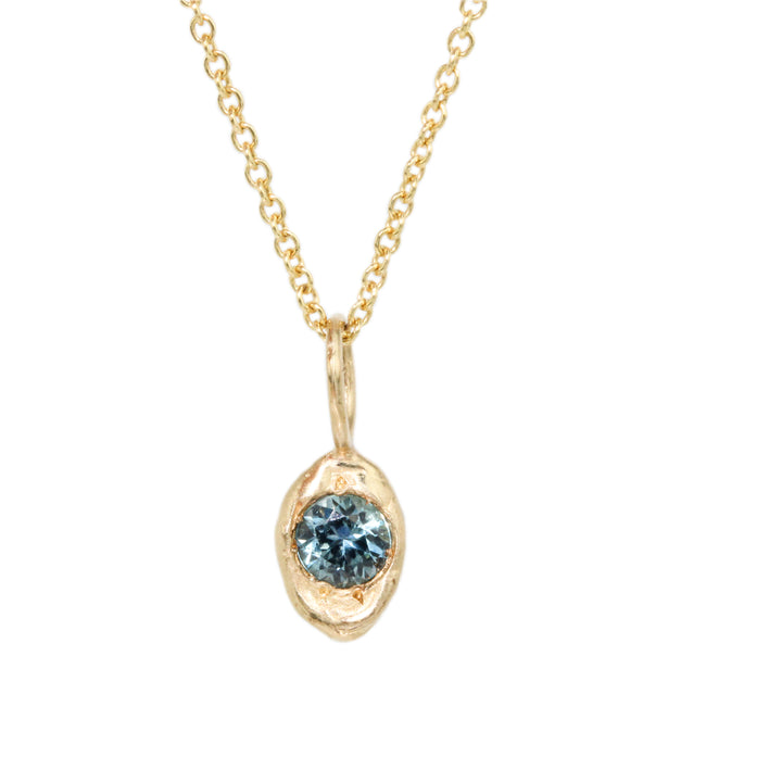 Montana Sapphire Droplet Necklace