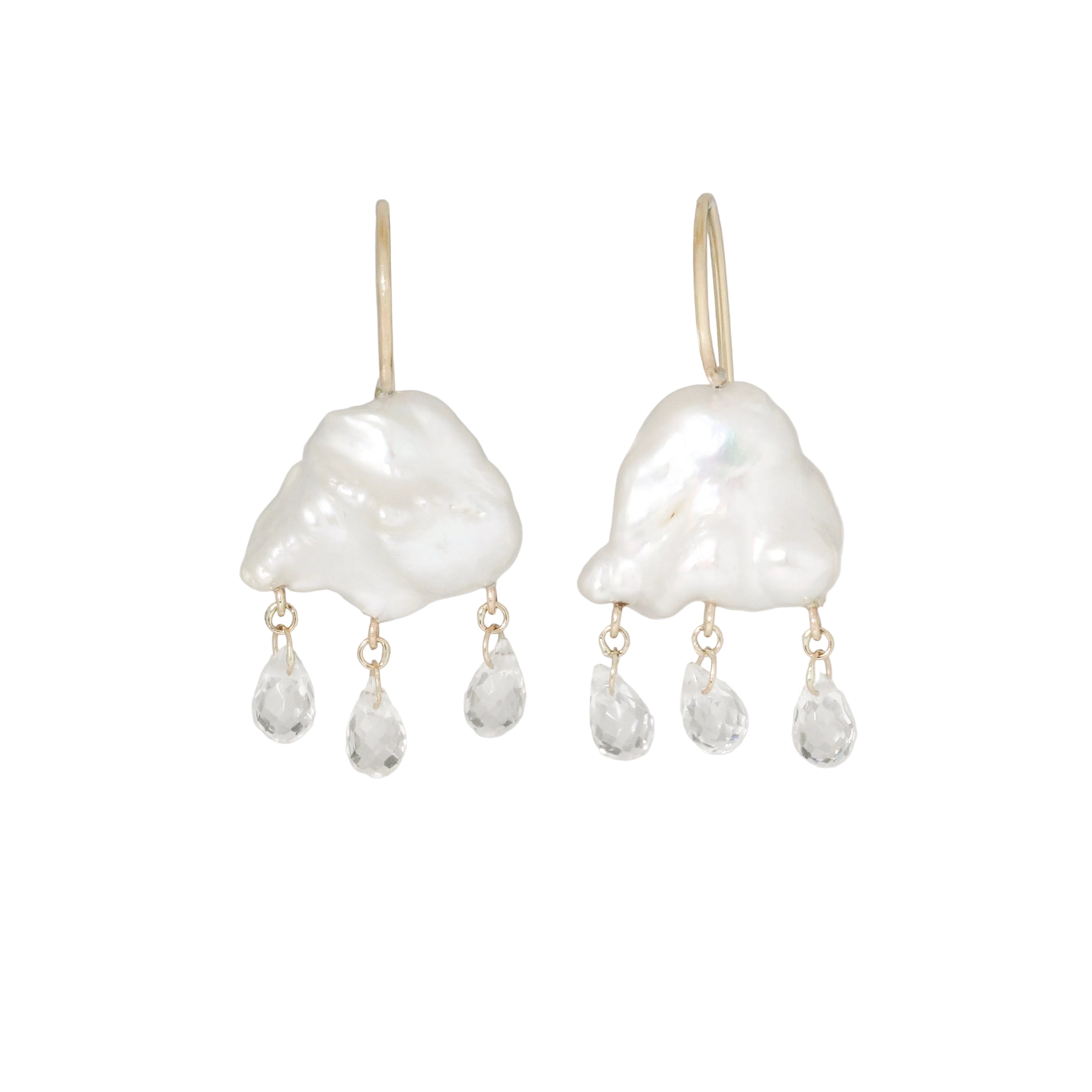 Rainy Day White Pearl Earrings No.2