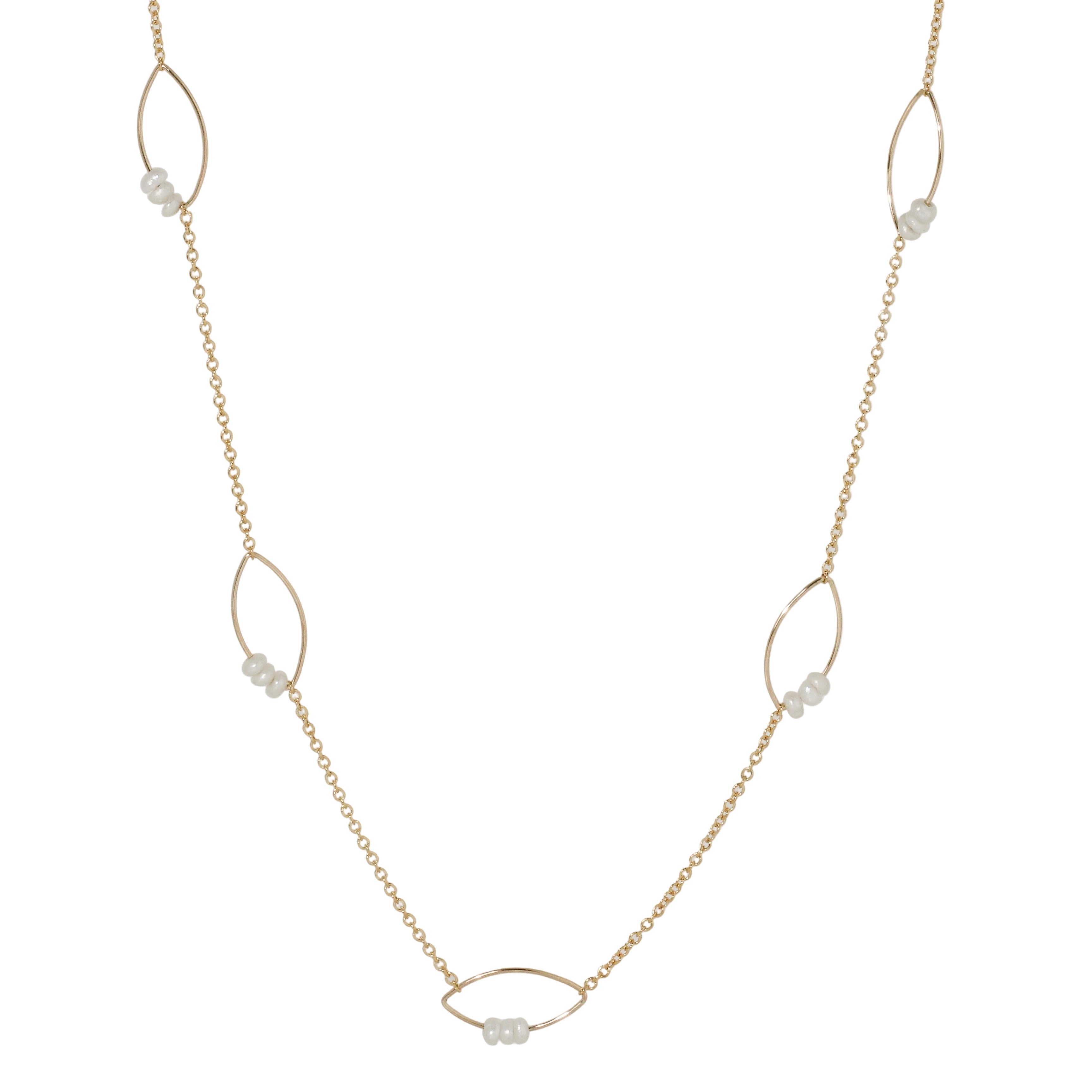 Lucca White Pearl Necklace