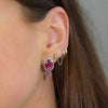 Pink Sapphire Stud Earrings