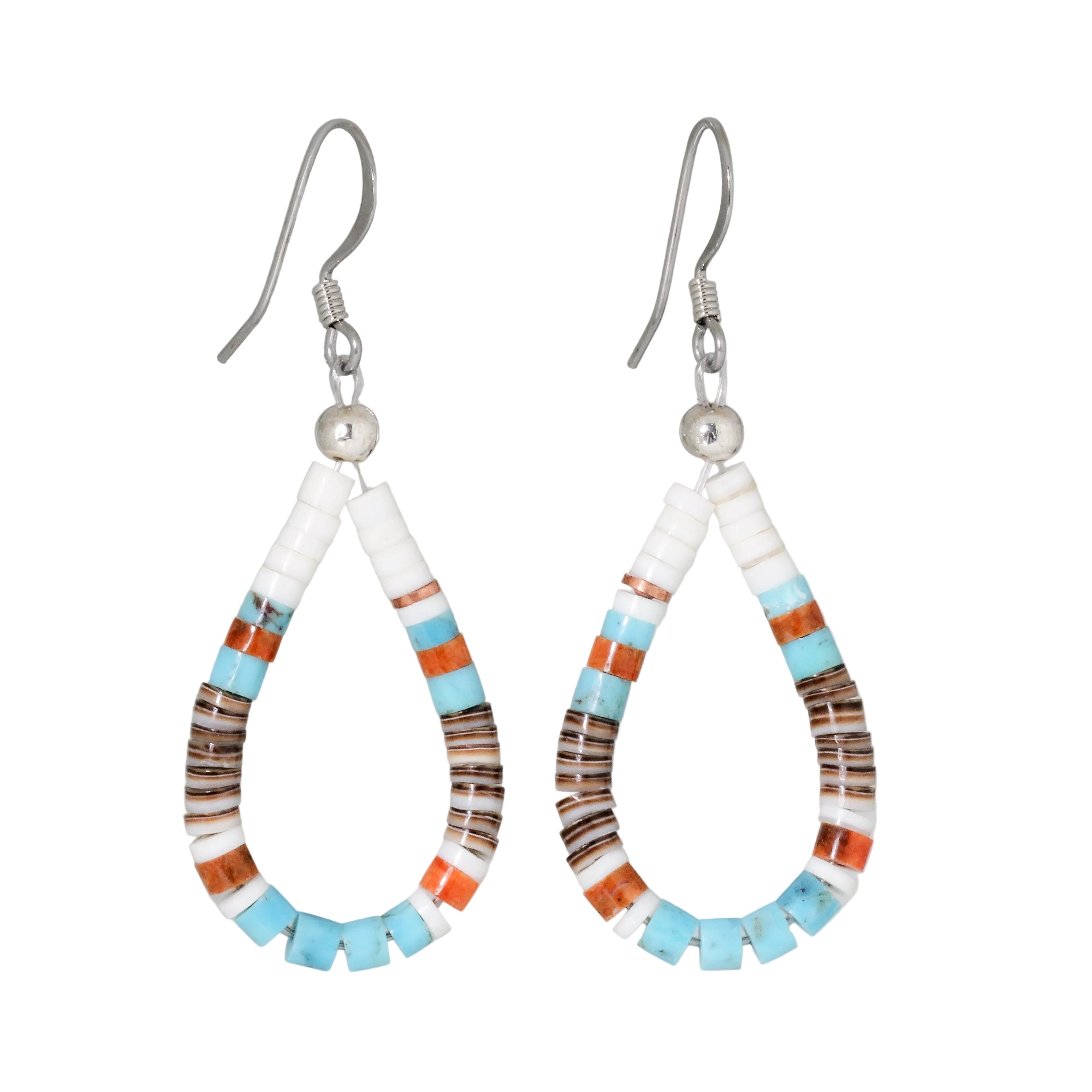 Sonoran Sky Teardrop Heishi Bead Earrings