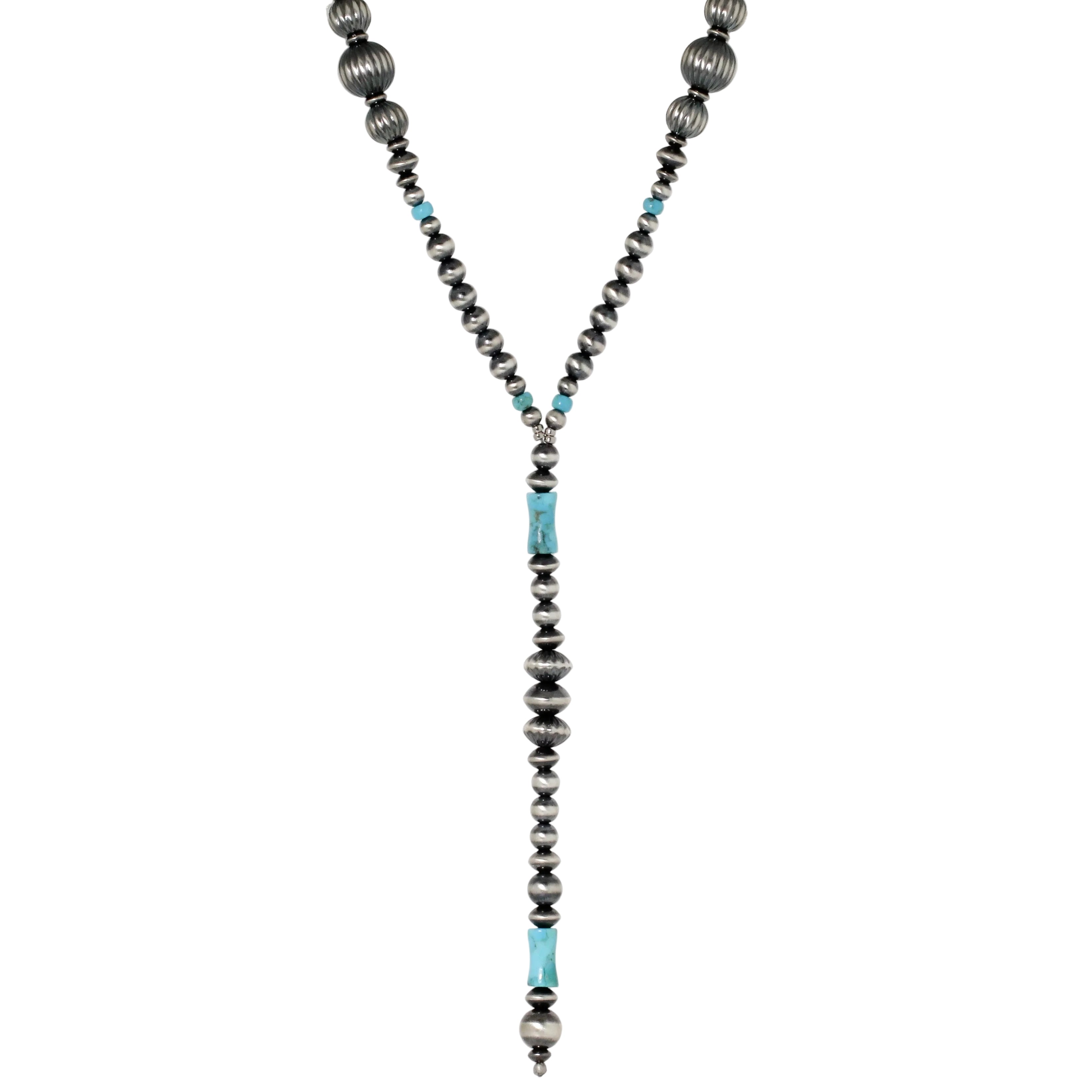 Navajo Pearl Lariat w. Turquoise Necklace