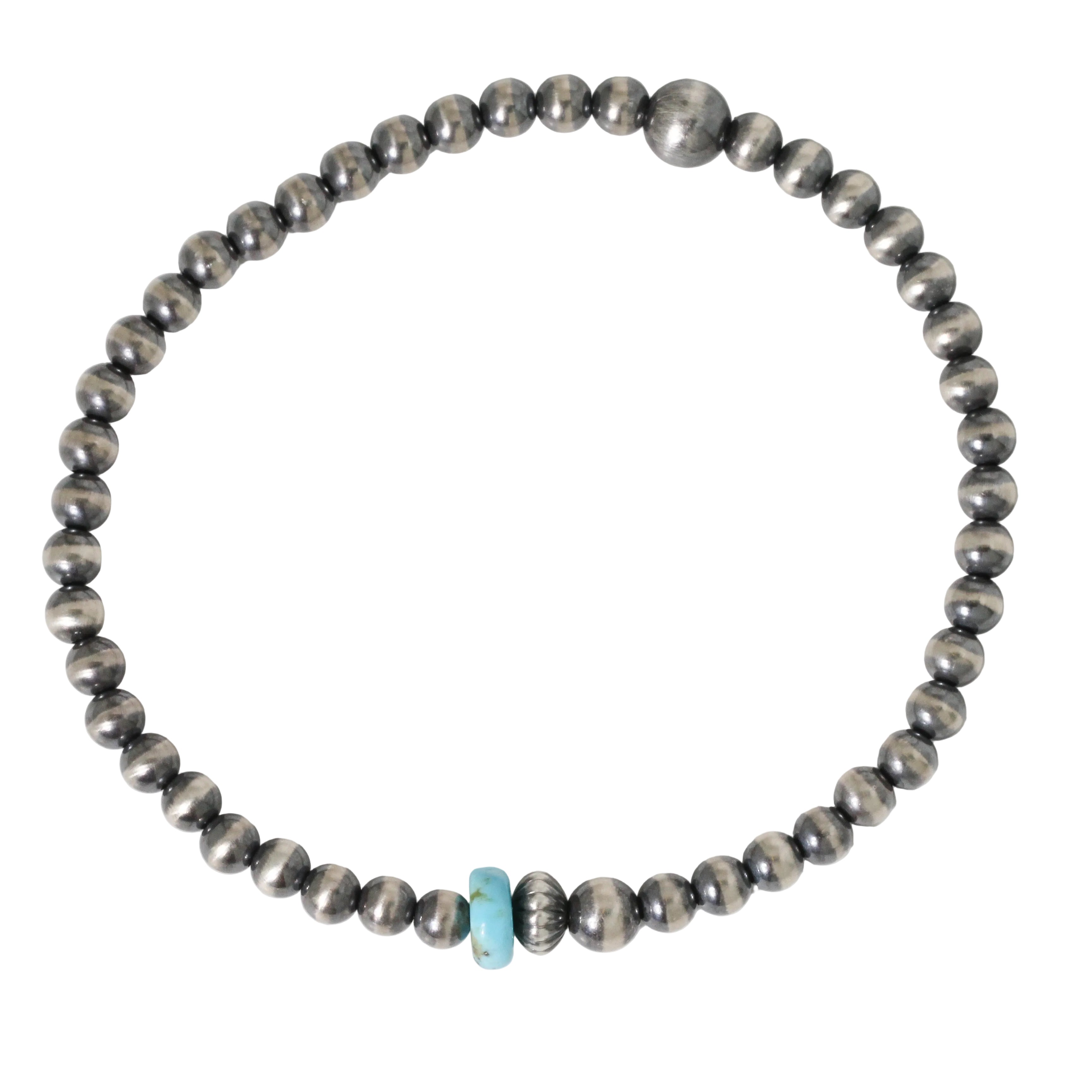 Navajo Pearl + Blue Turquoise Bracelet