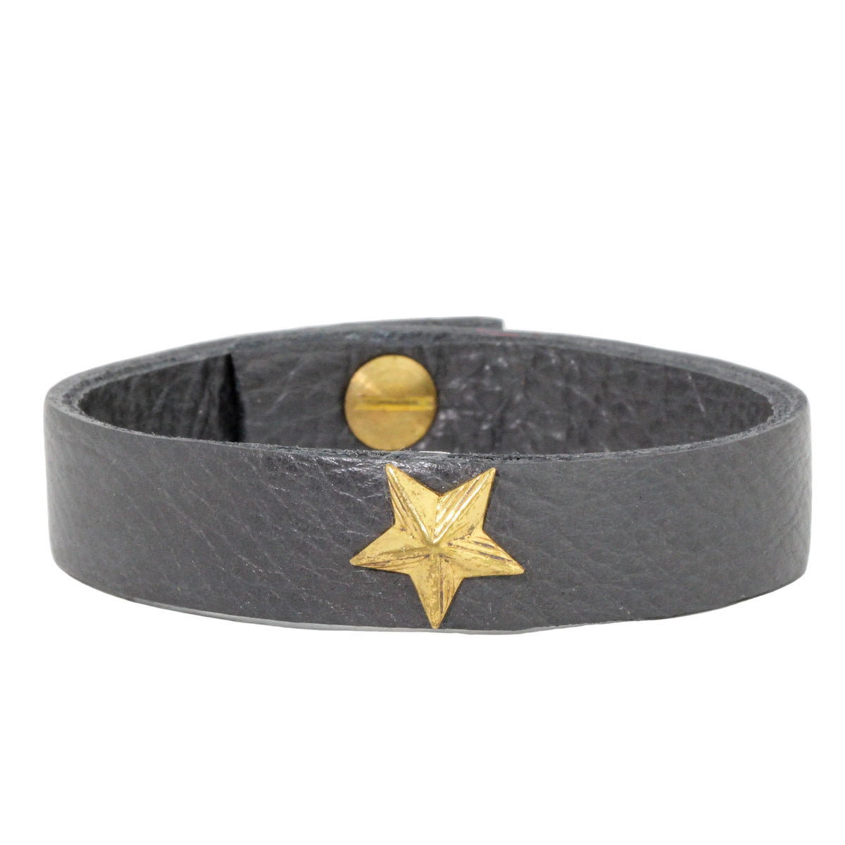 Military Star Leather Bracelet