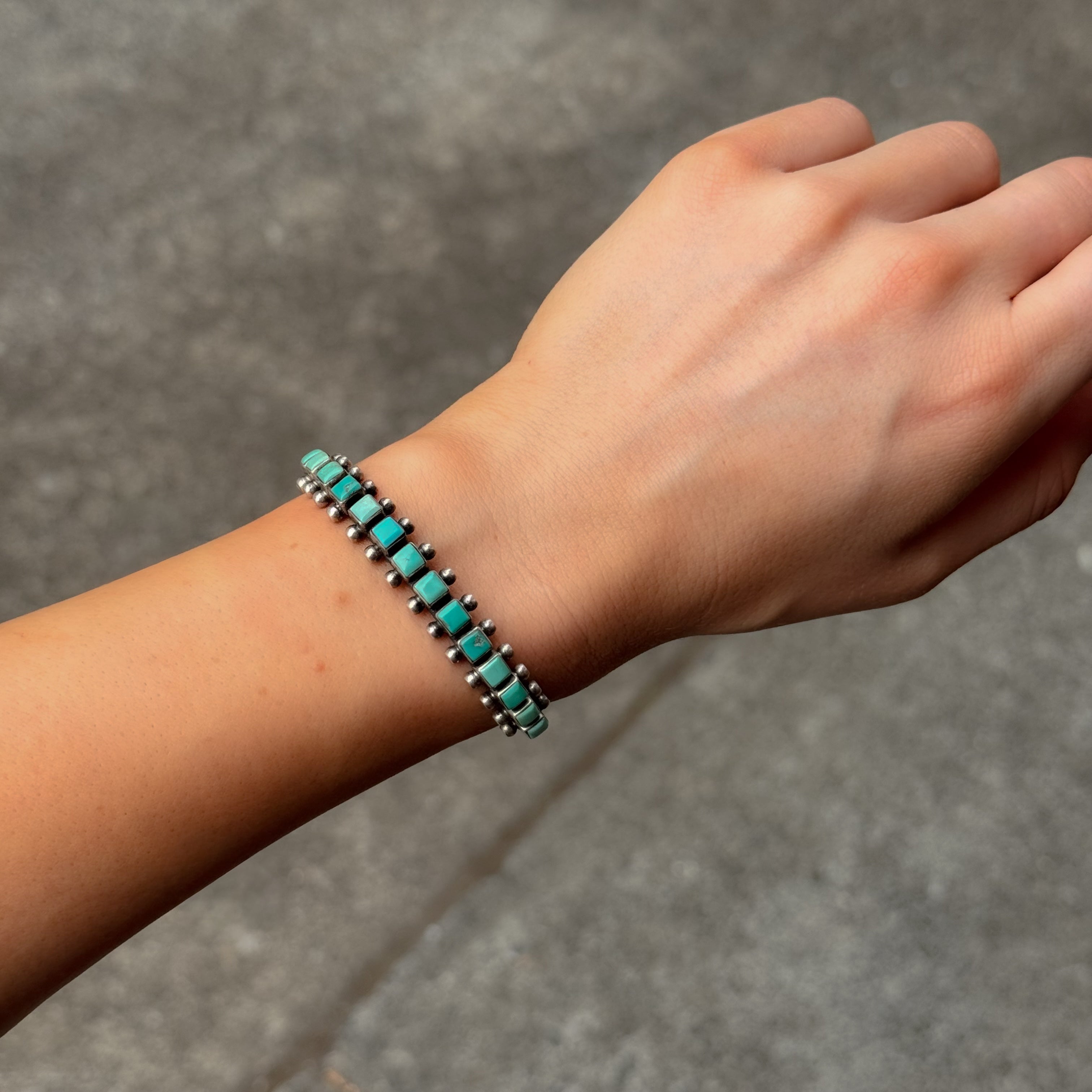 Vintage Zuni Turquoise Cuff Bracelet