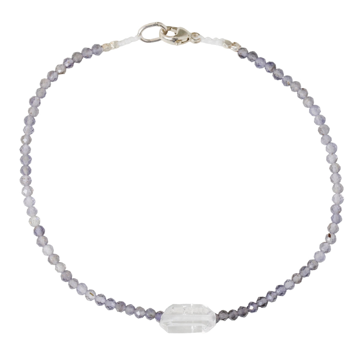 Iolite + Herkimer Bracelet