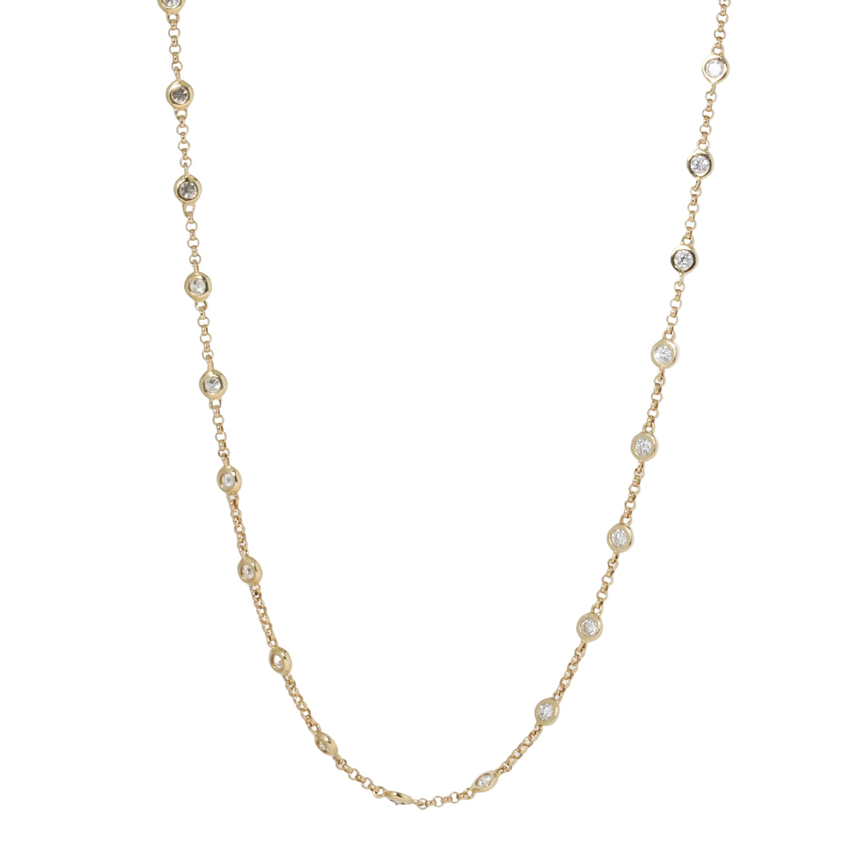 Stationed Diamond Chain Necklace