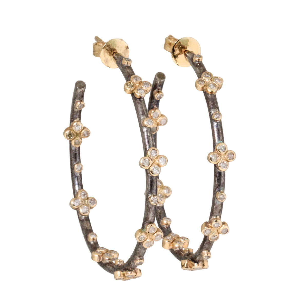 Secret Garden Diamond Hoop Earrings