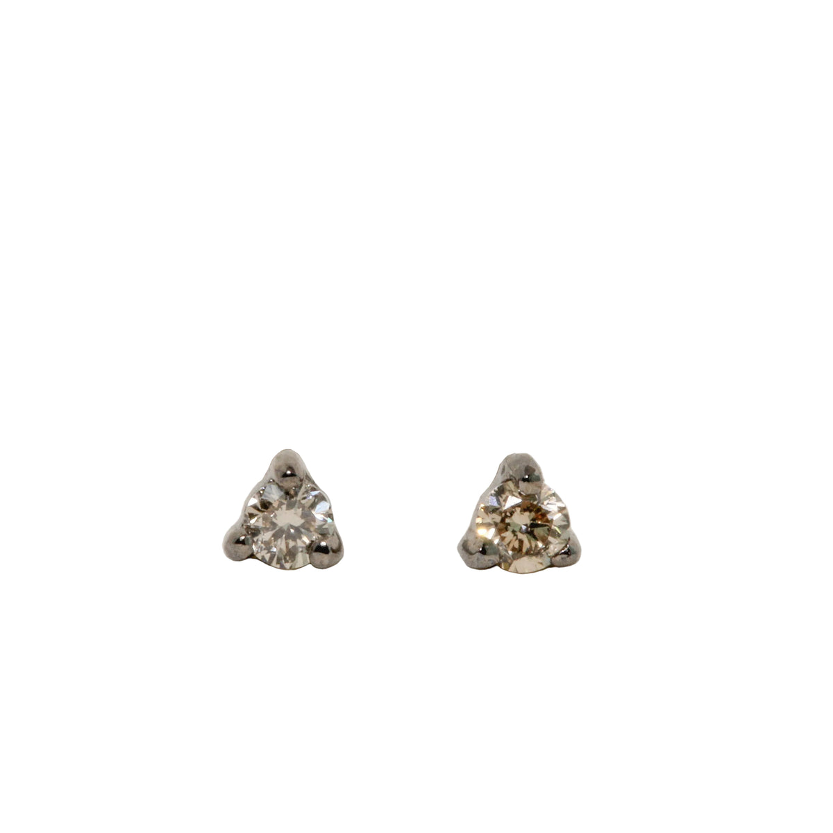 Petite Champagne Diamond Stud Earrings