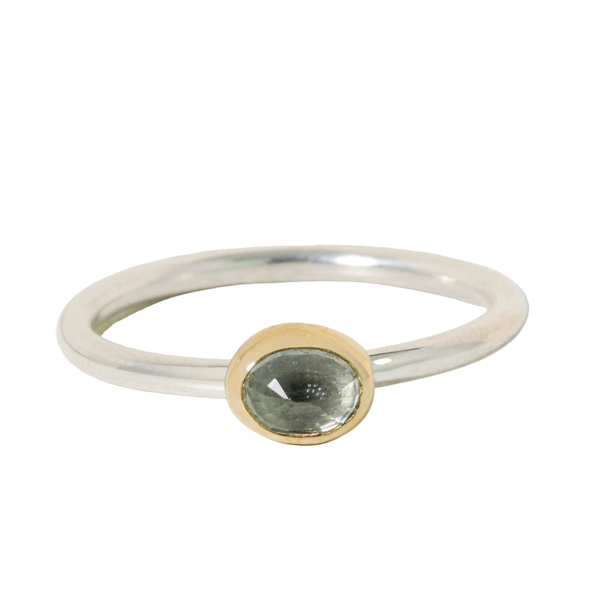 Light Green Sapphire Stacking Ring