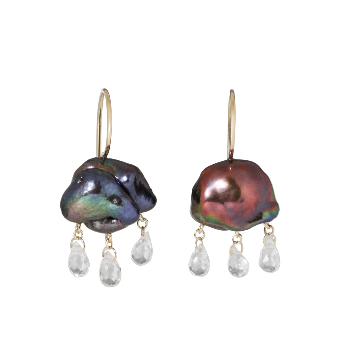 Rainy November Day Pearl Earrings