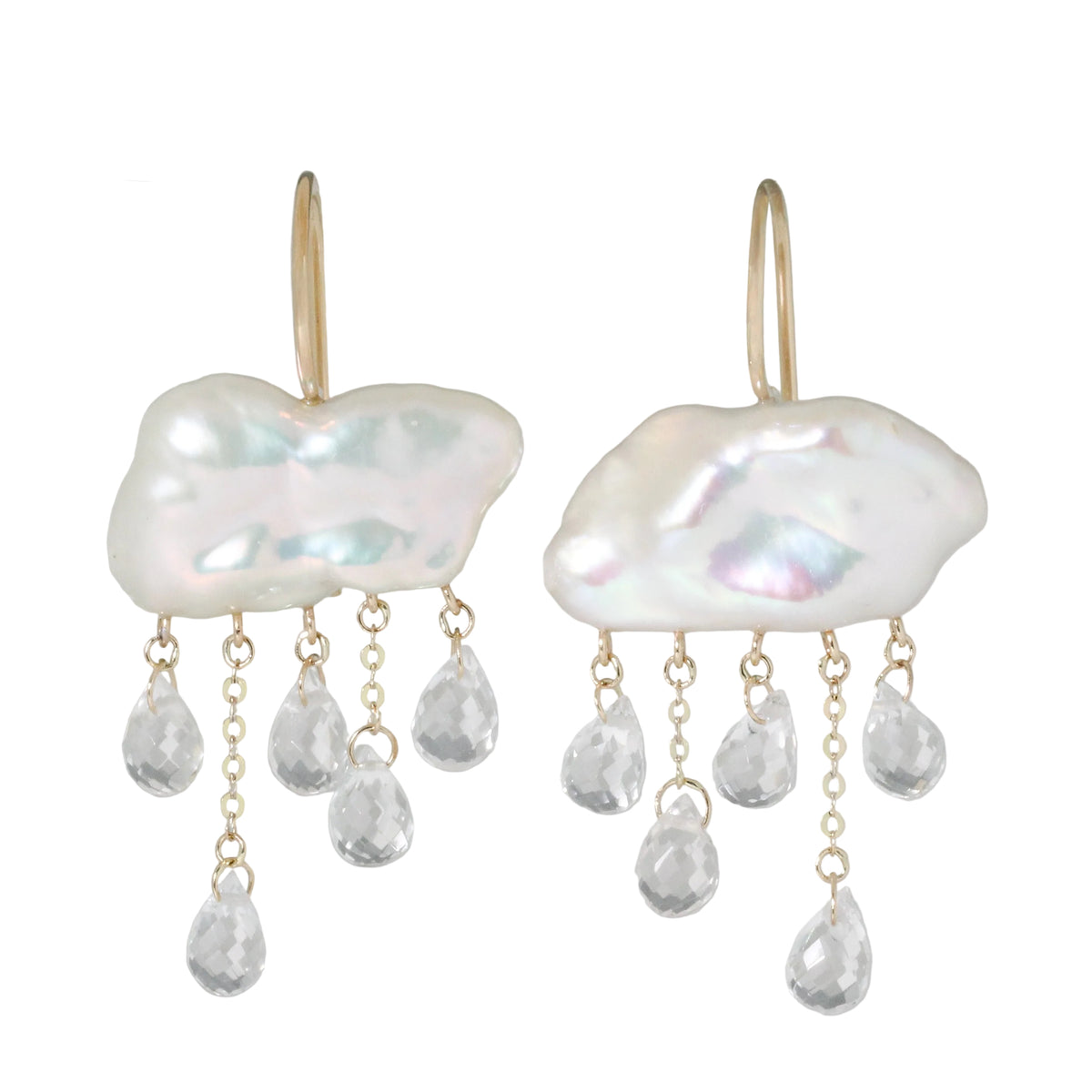 White Pearl Monsoon Earrings