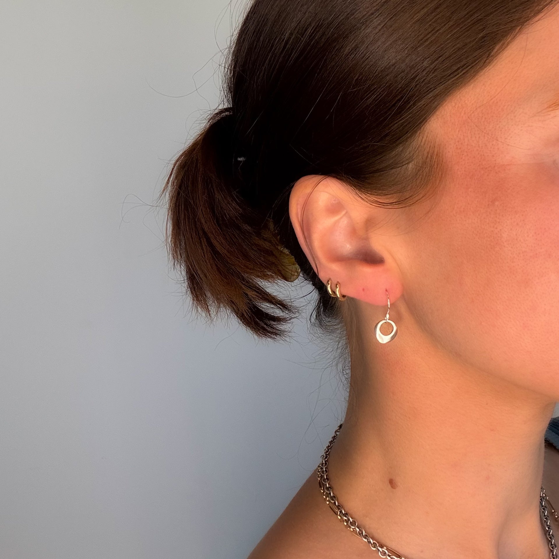 Small Open Circle Earrings