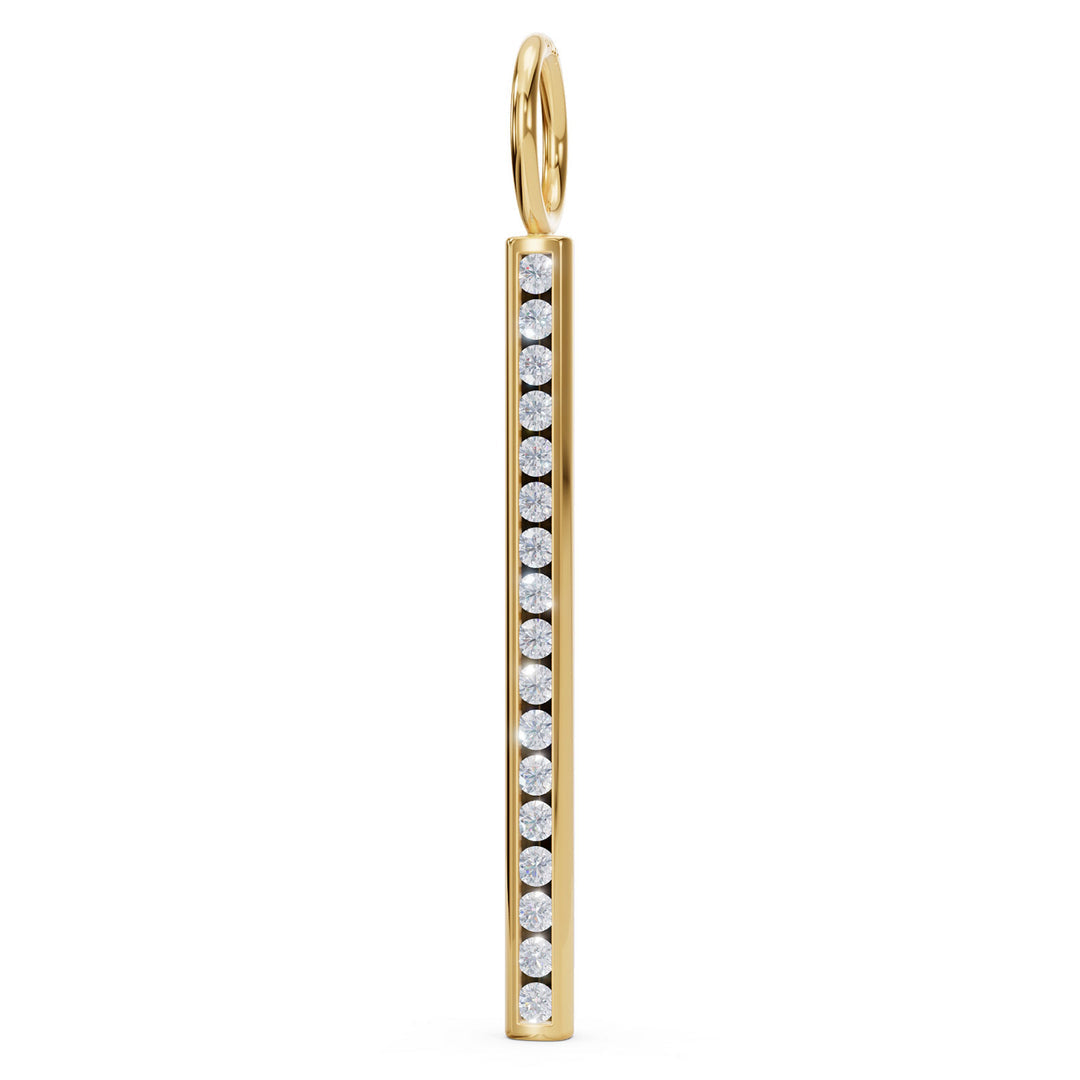 Pavé Gold Bar Charm