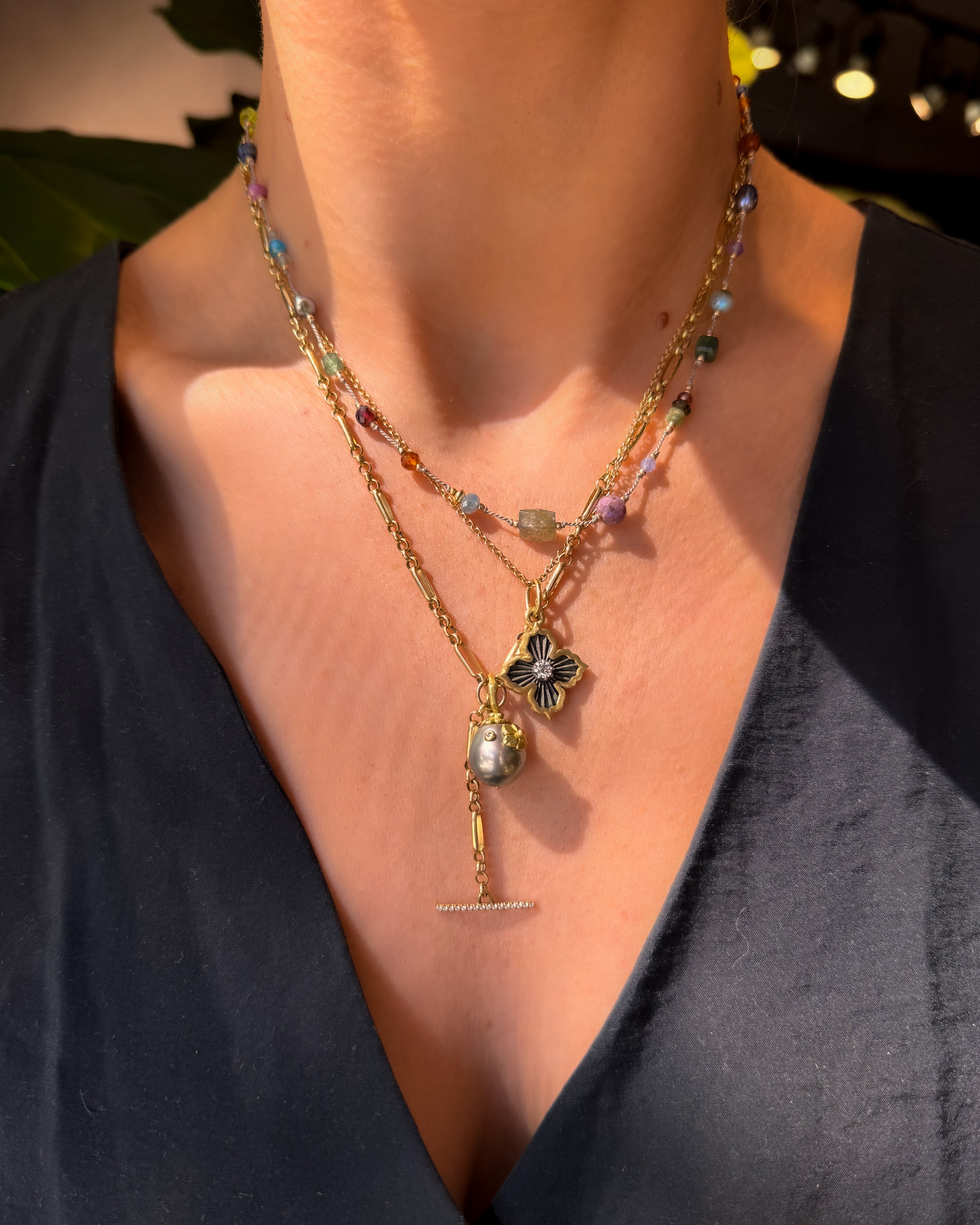 Confetti Fall Gemstone Necklace