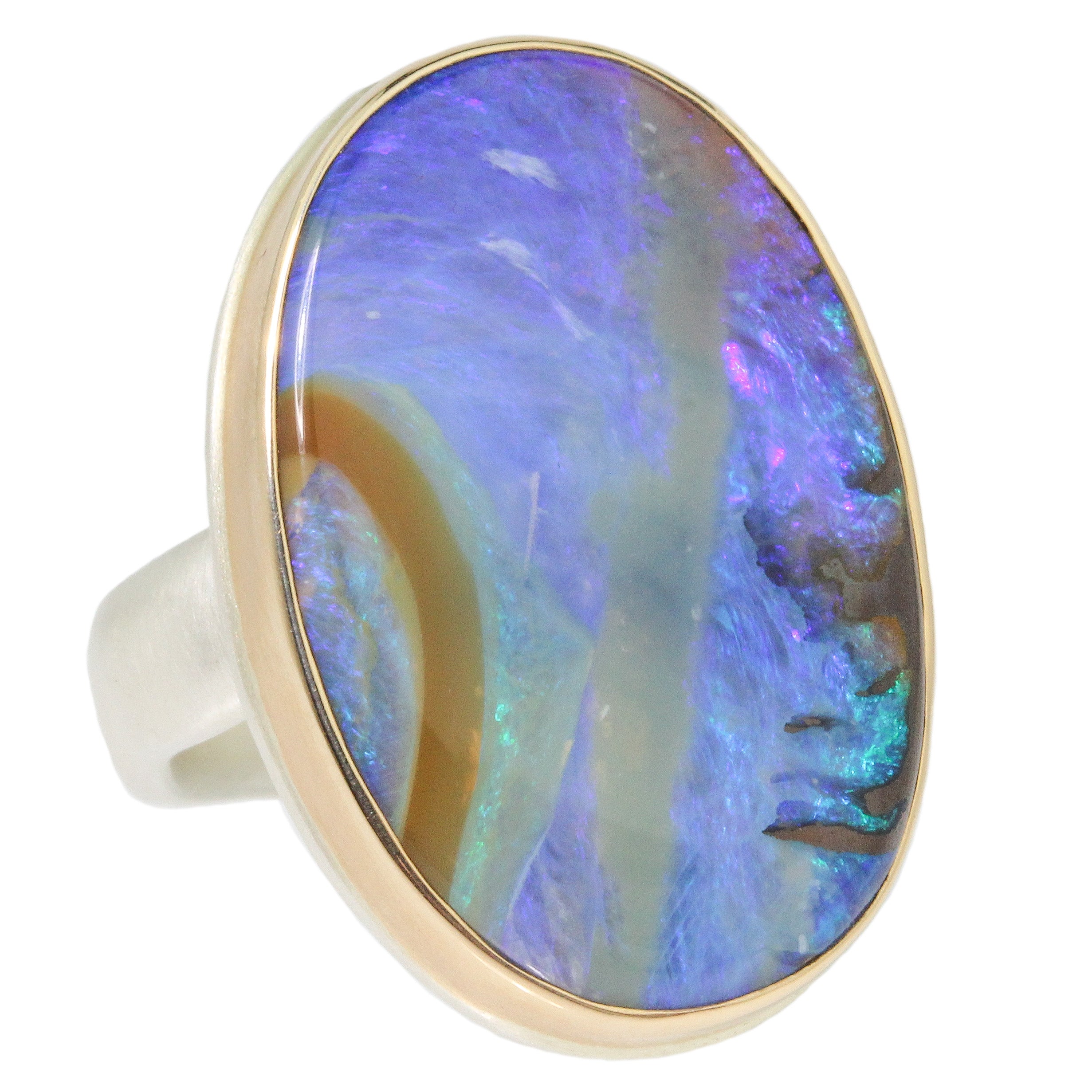 Boulder Opal Ring