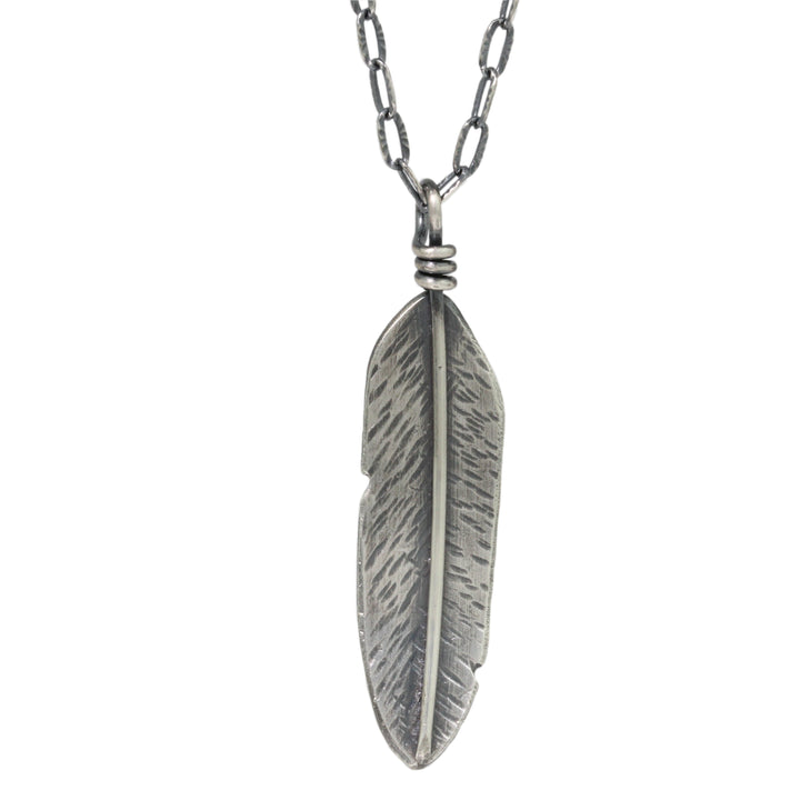 Forged Feather Necklace