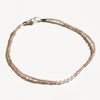 Chocolate Moonstone + Seed Pearls Bracelet No.13