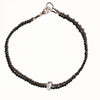 Black Spinel + Herkimer Bracelet No.63