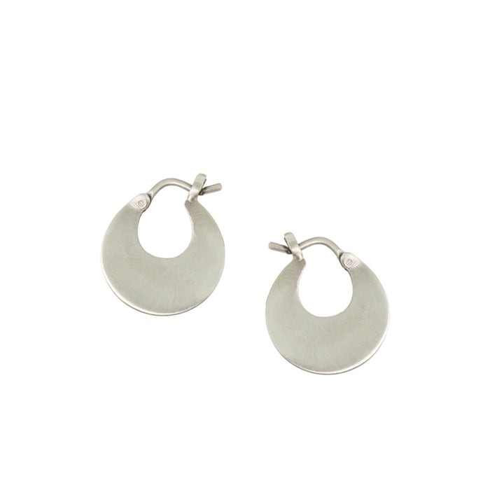 Flat Crescent Hoop Earrings